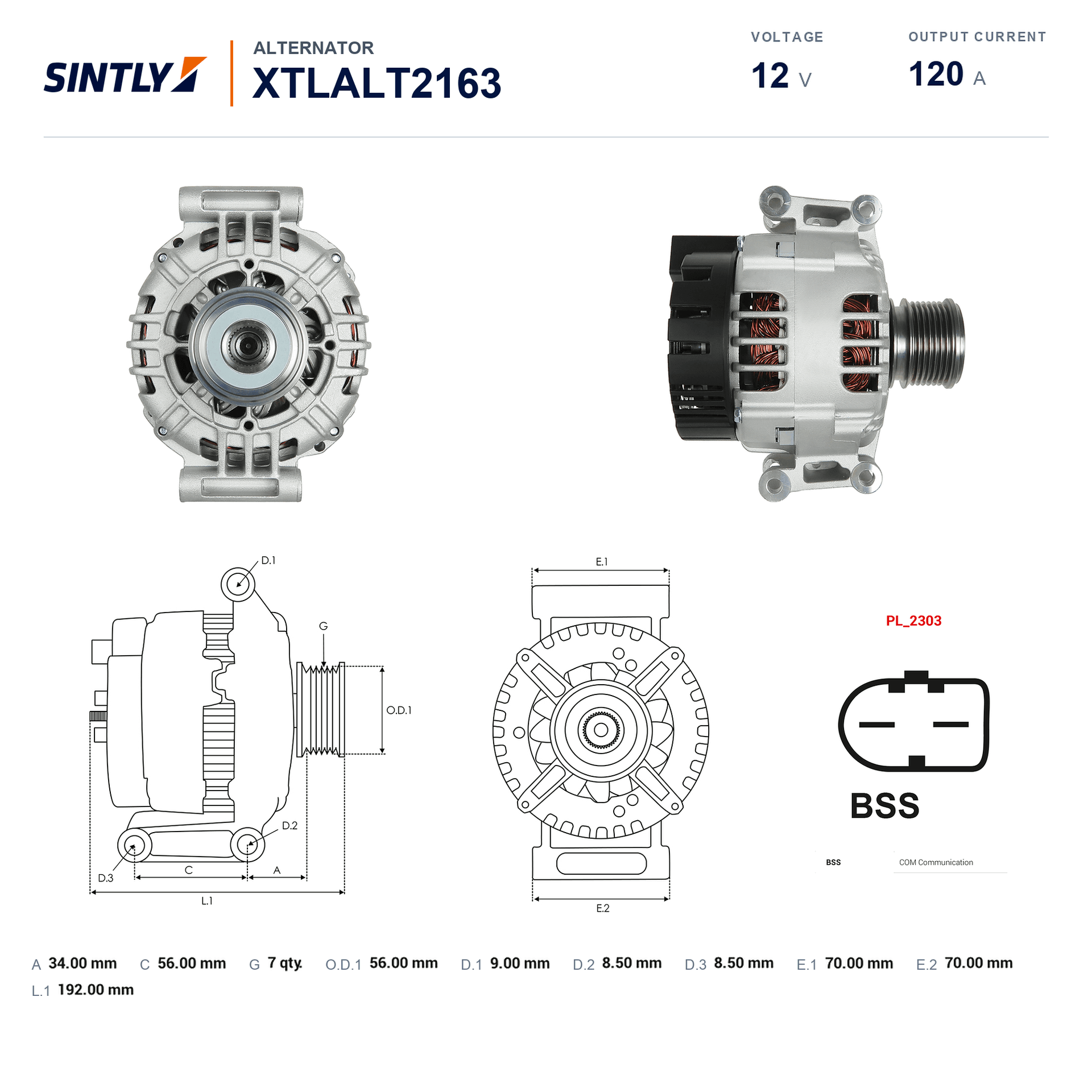 Alternator XTLALT2163