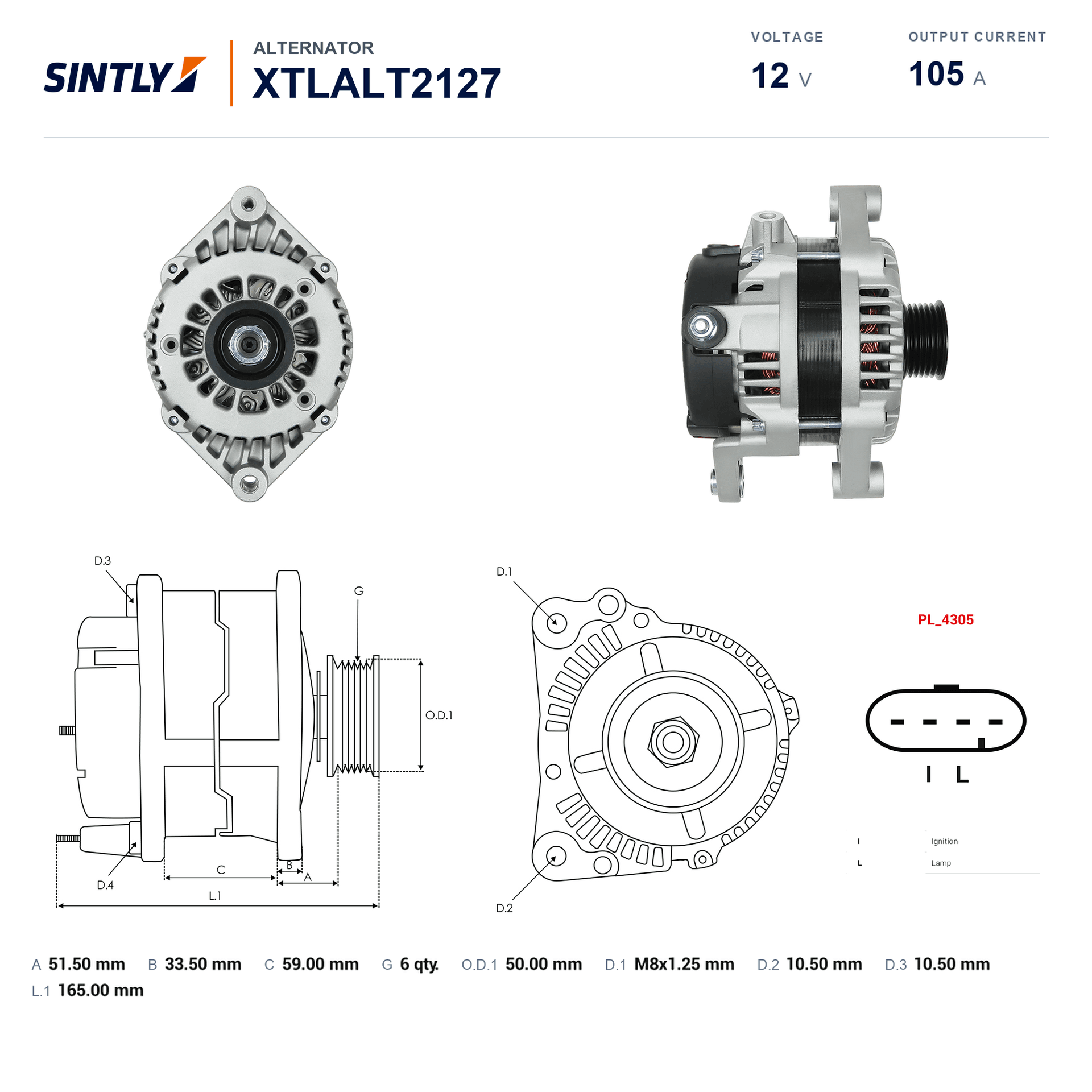 Alternator XTLALT2127