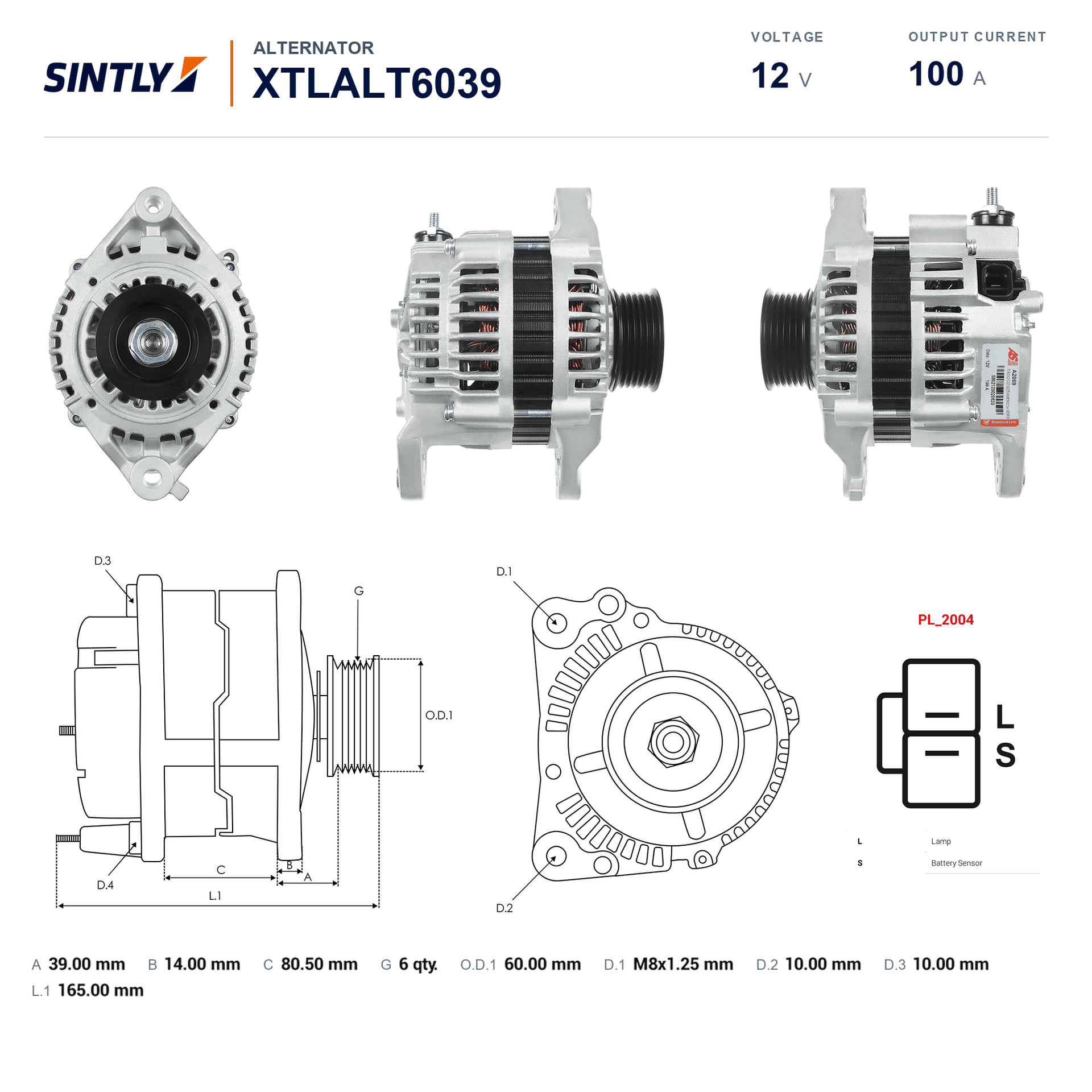 Alternator XTLALT6039