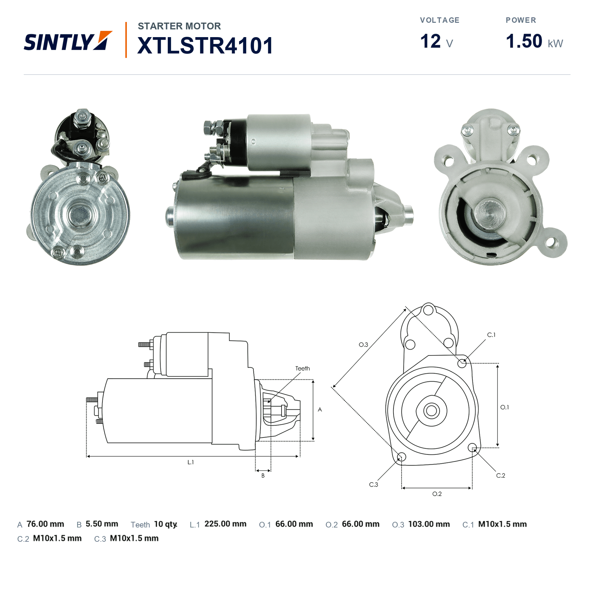 Motor de arranque XTLSTR4101