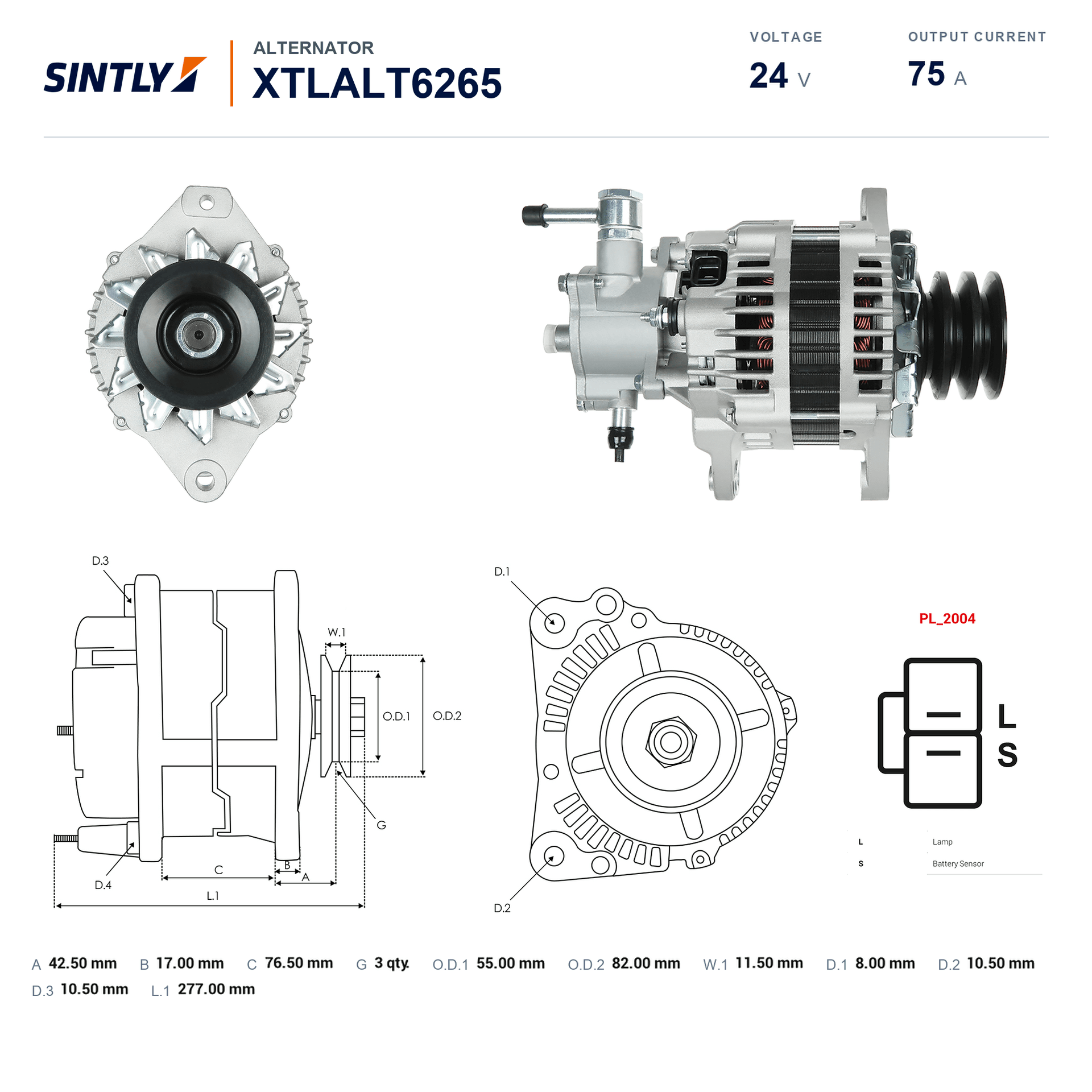 发电机 XTLALT6265