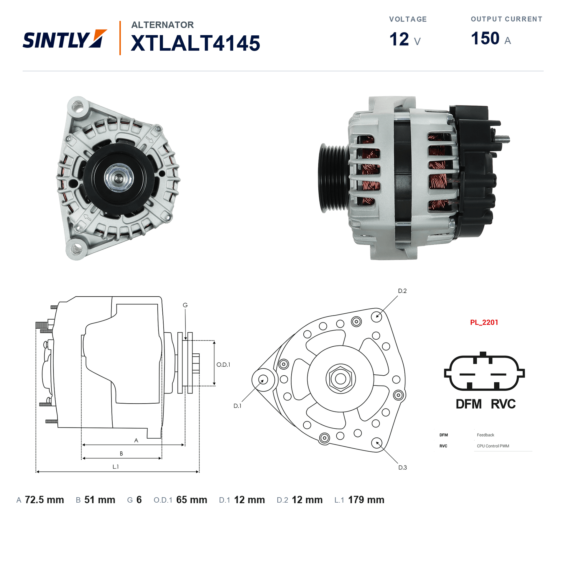 Alternator XTLALT4145