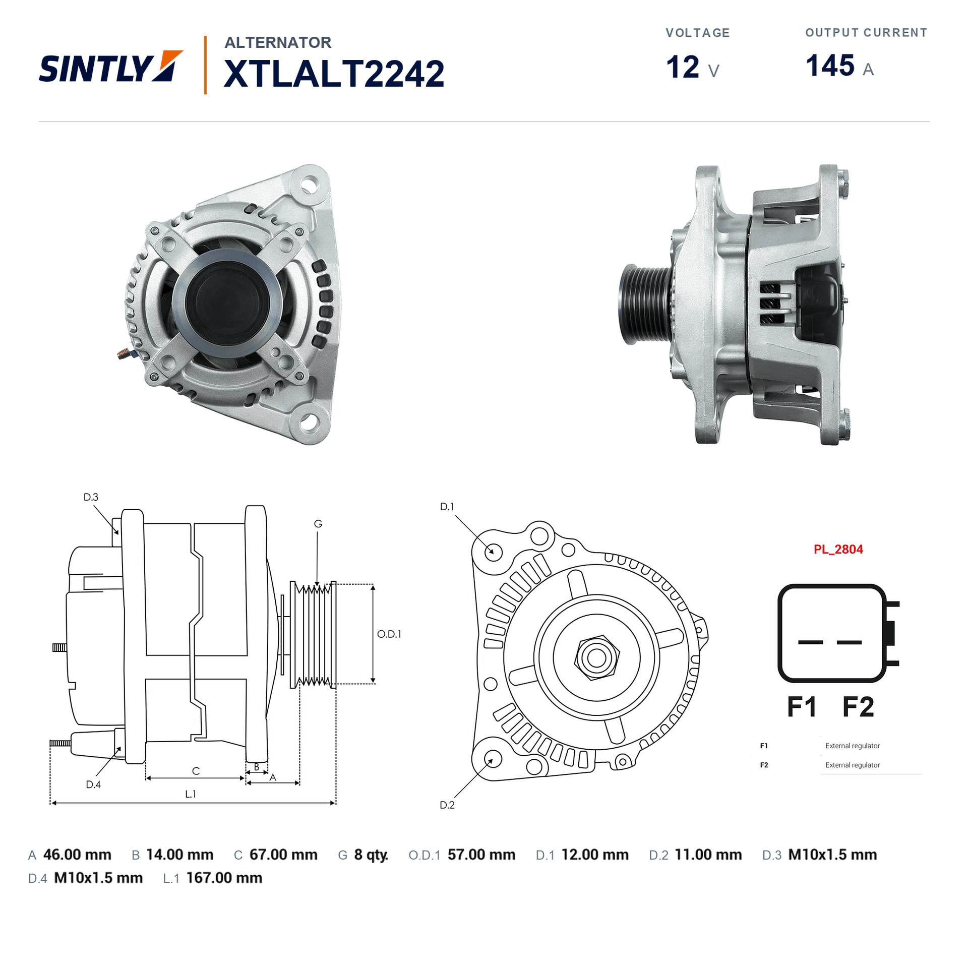 Alternator XTLALT2242