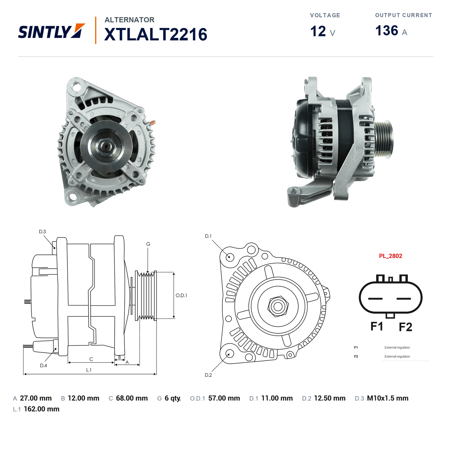 Alternator XTLALT2216