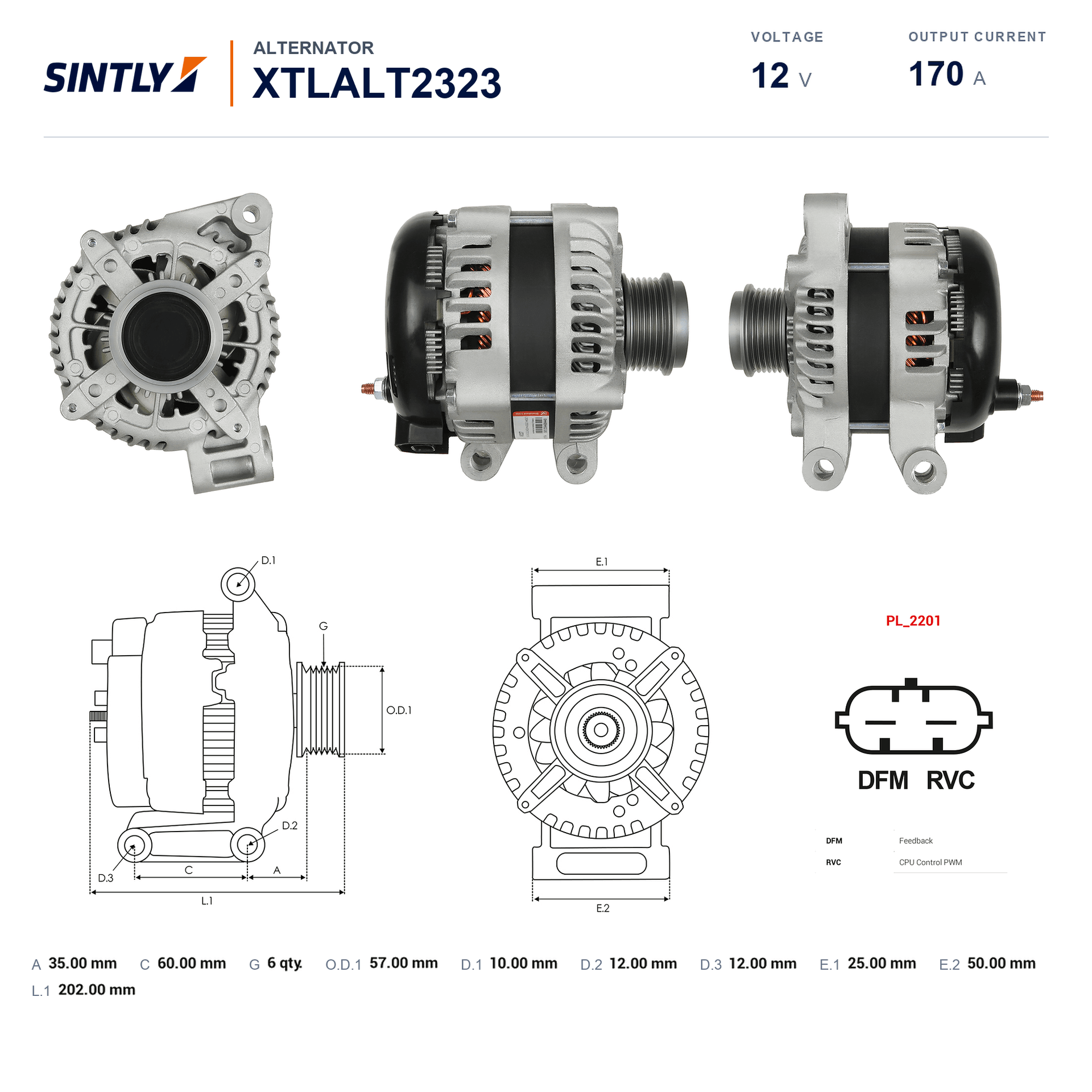 Alternator XTLALT2323
