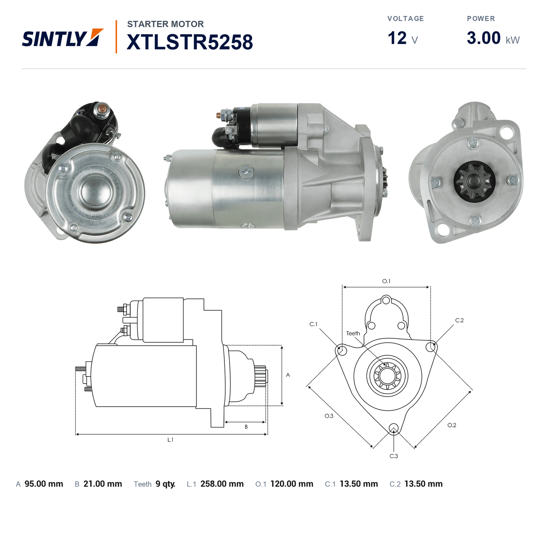Motor de arranque XTLSTR5258