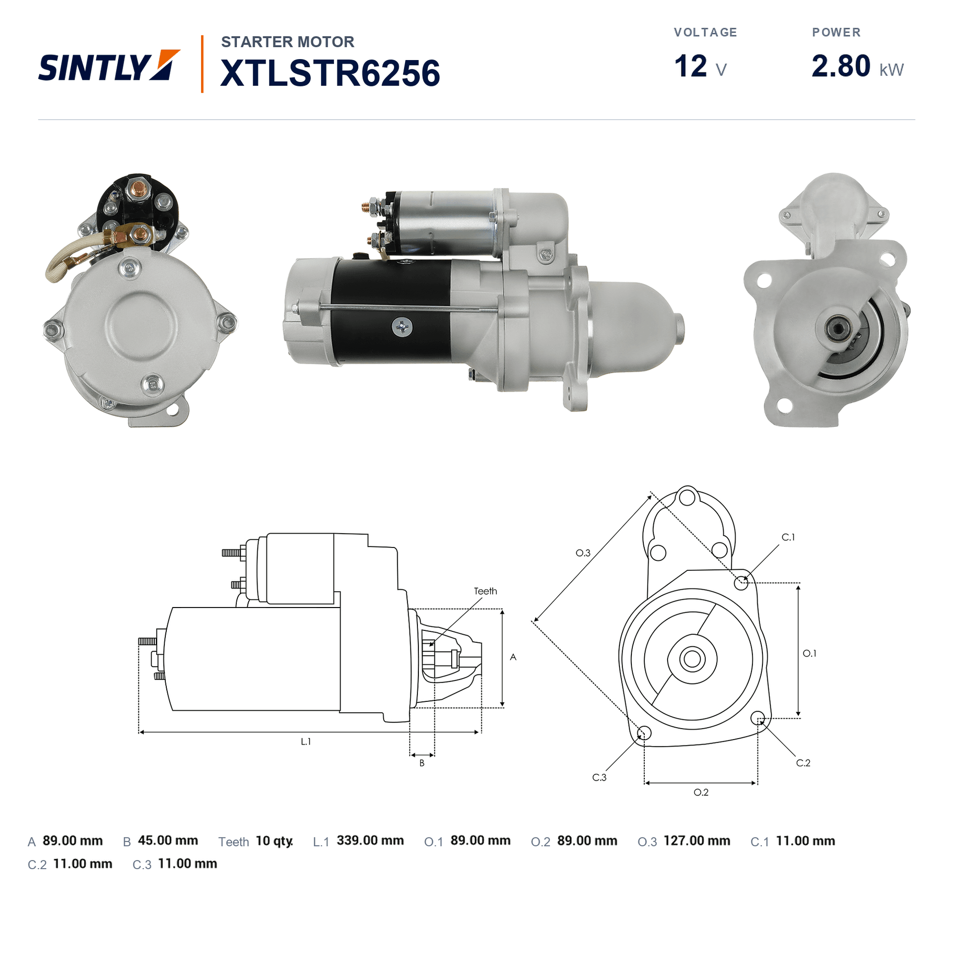 Motor de arranque XTLSTR6256