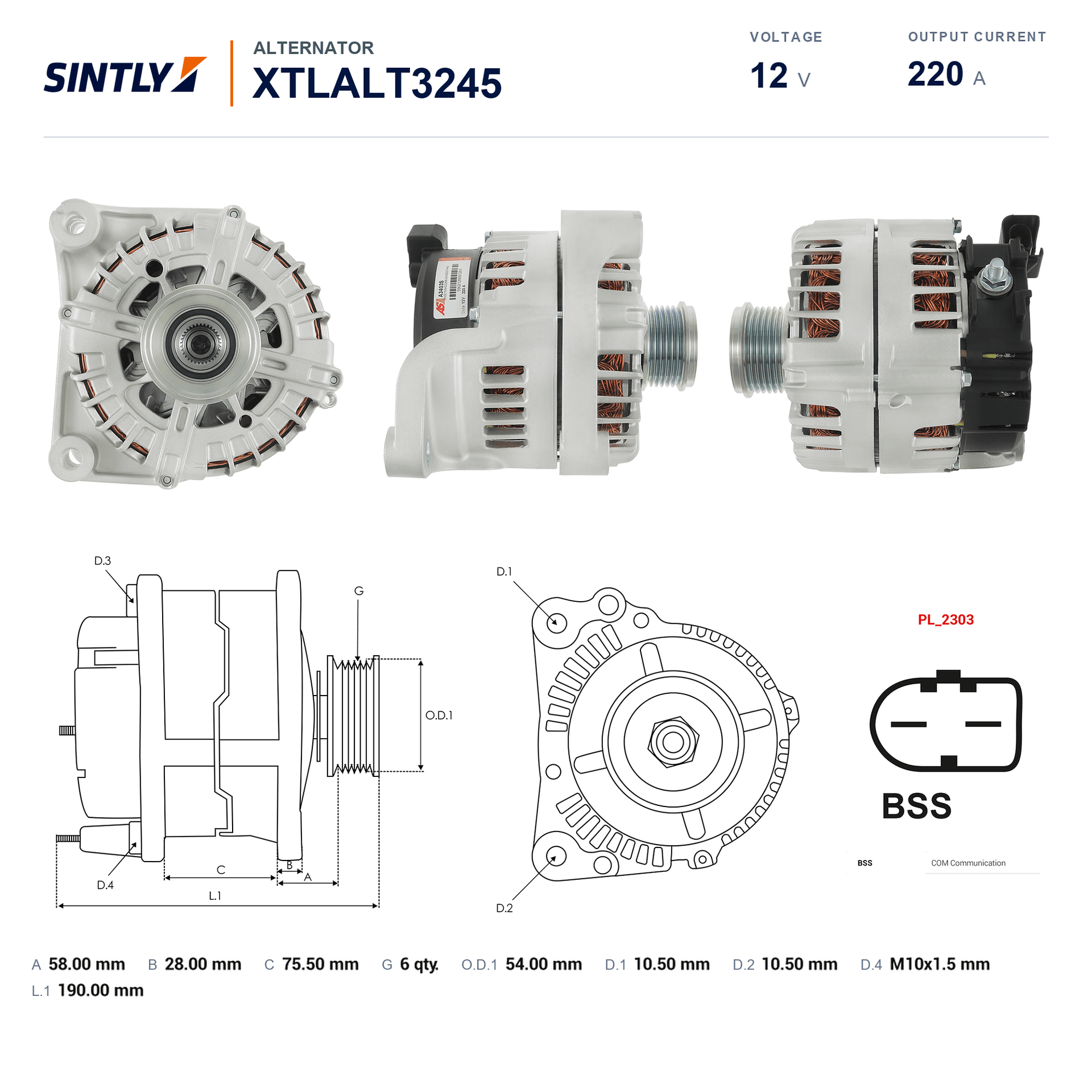 Alternator XTLALT3245