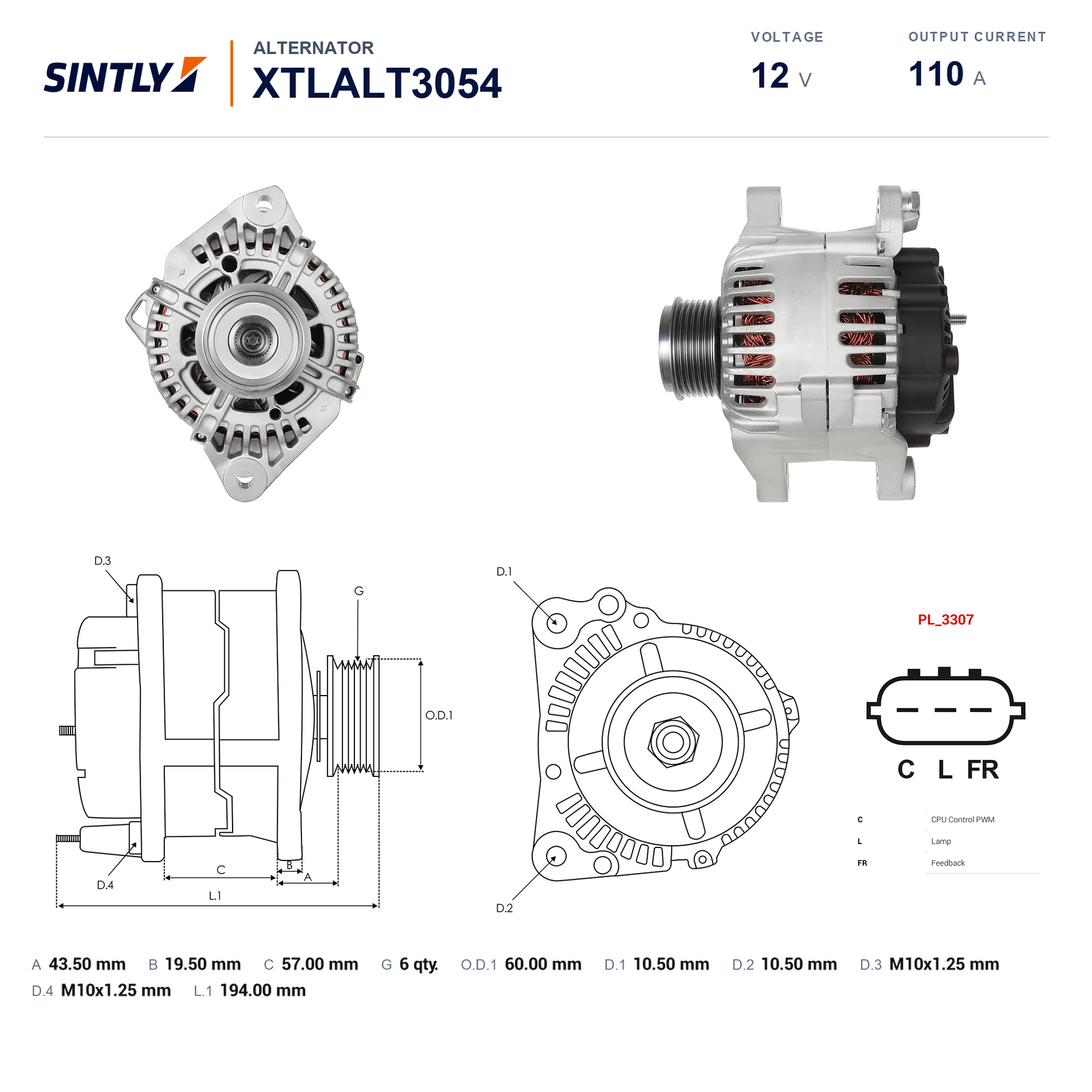 Alternator XTLALT3054