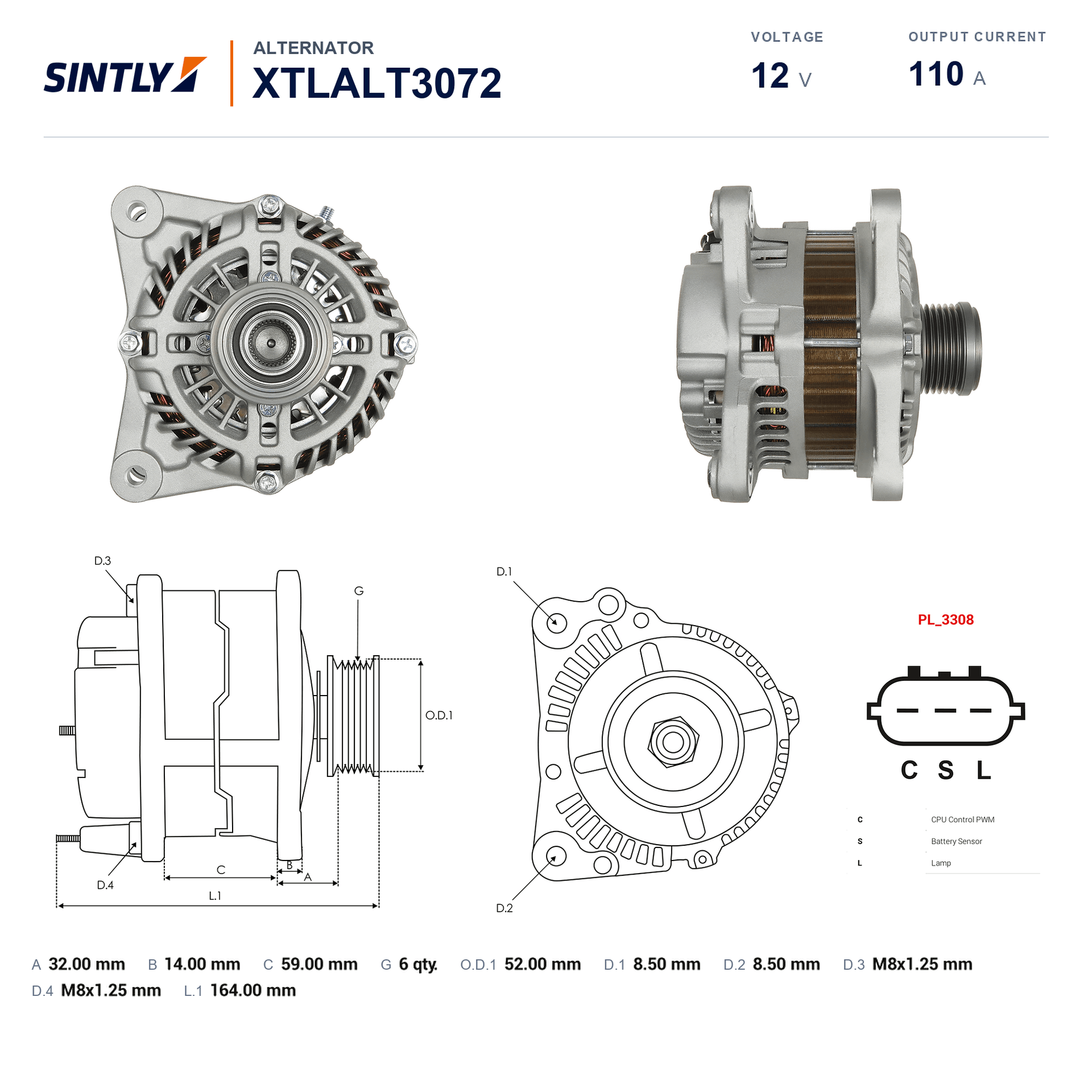 Alternator XTLALT3072