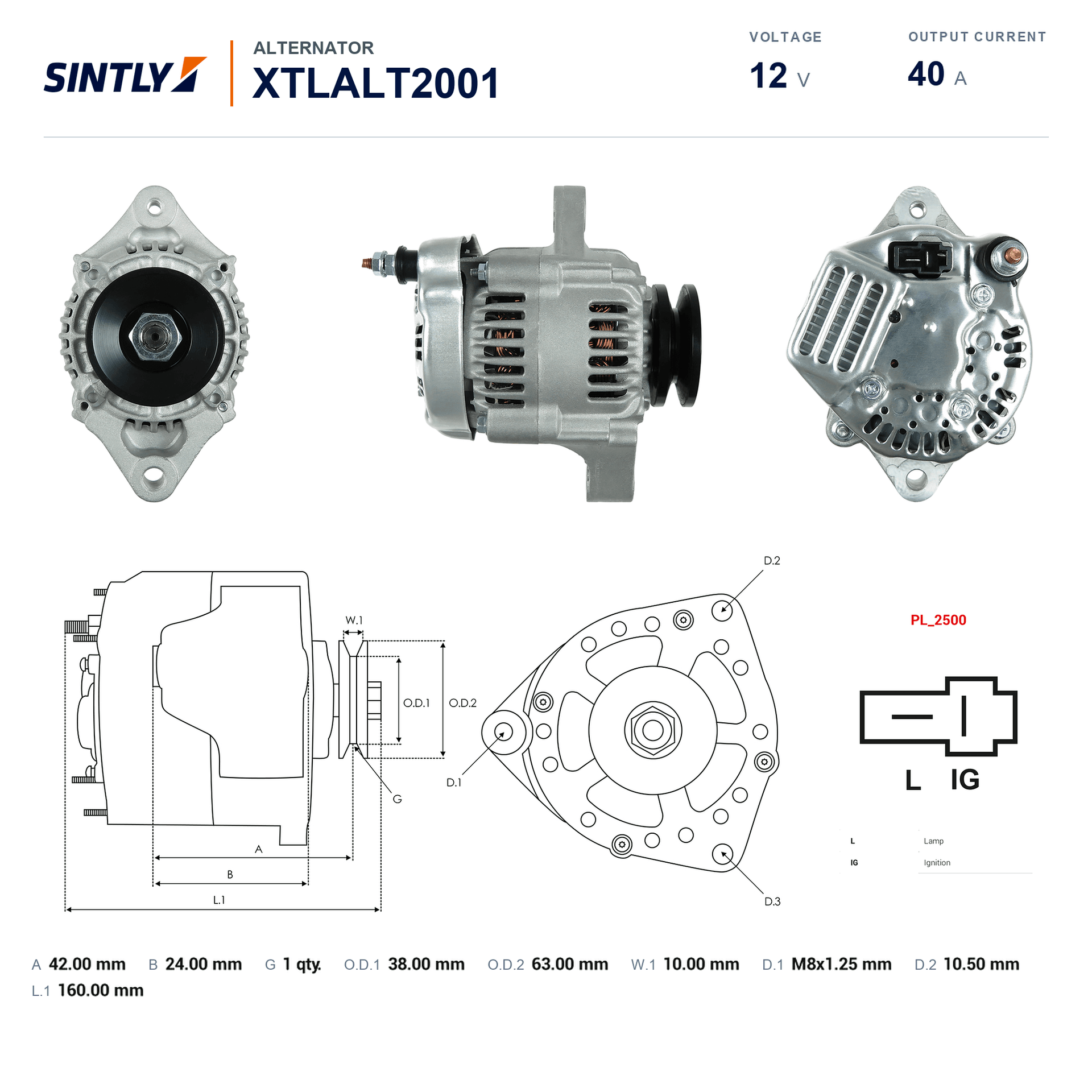 Alternator XTLALT2001