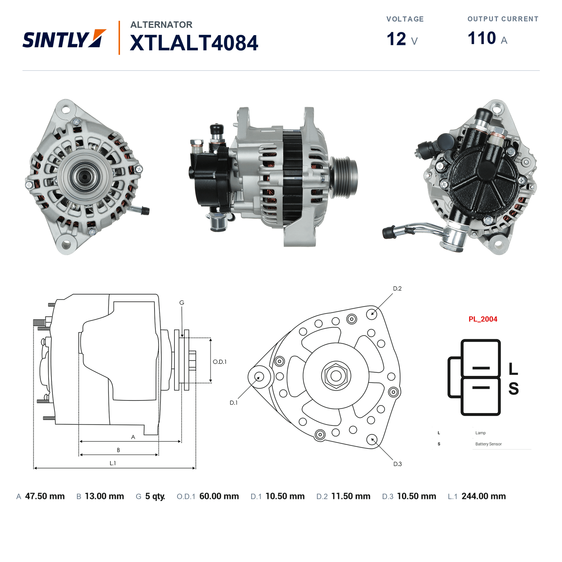 Alternator XTLALT4084