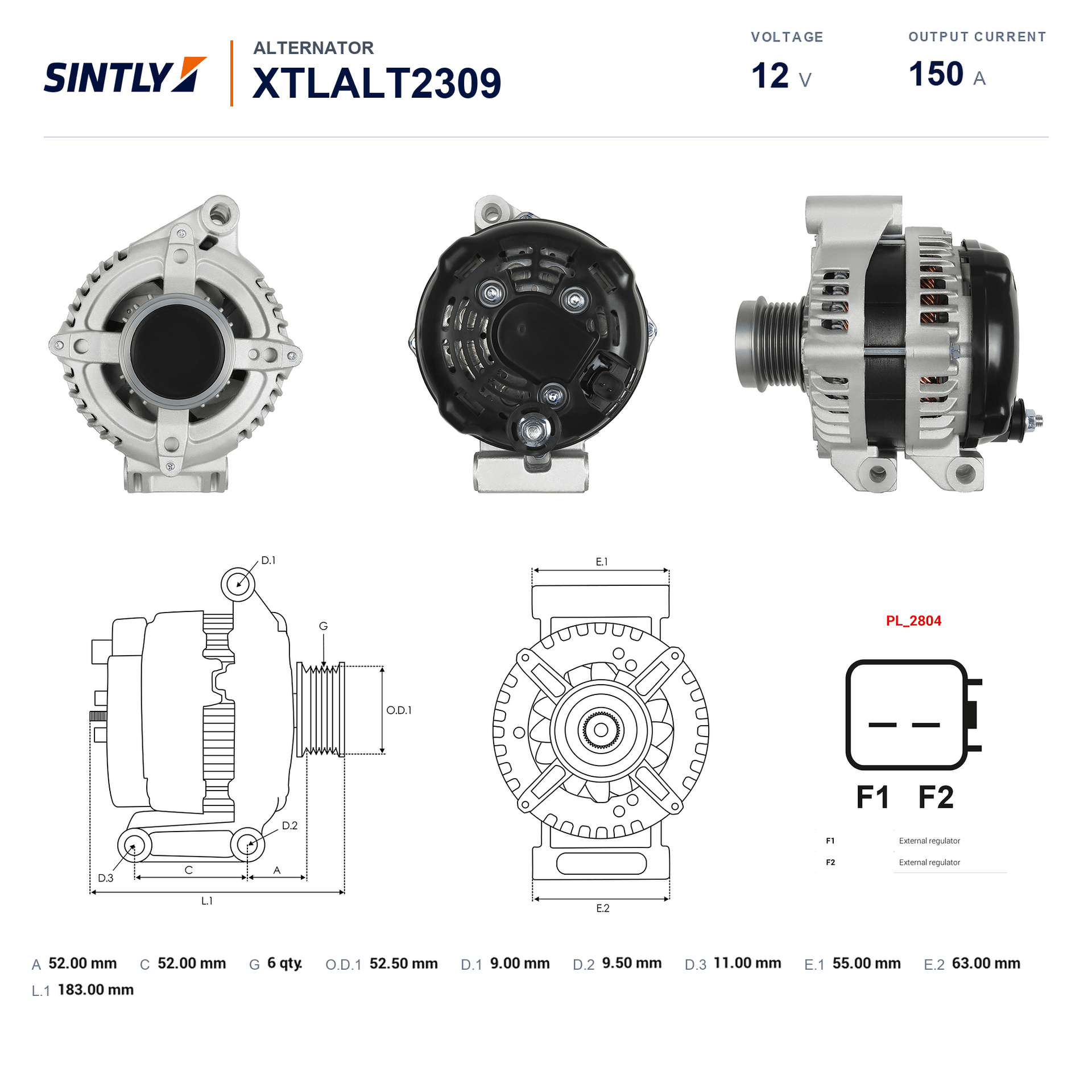 Alternator XTLALT2309