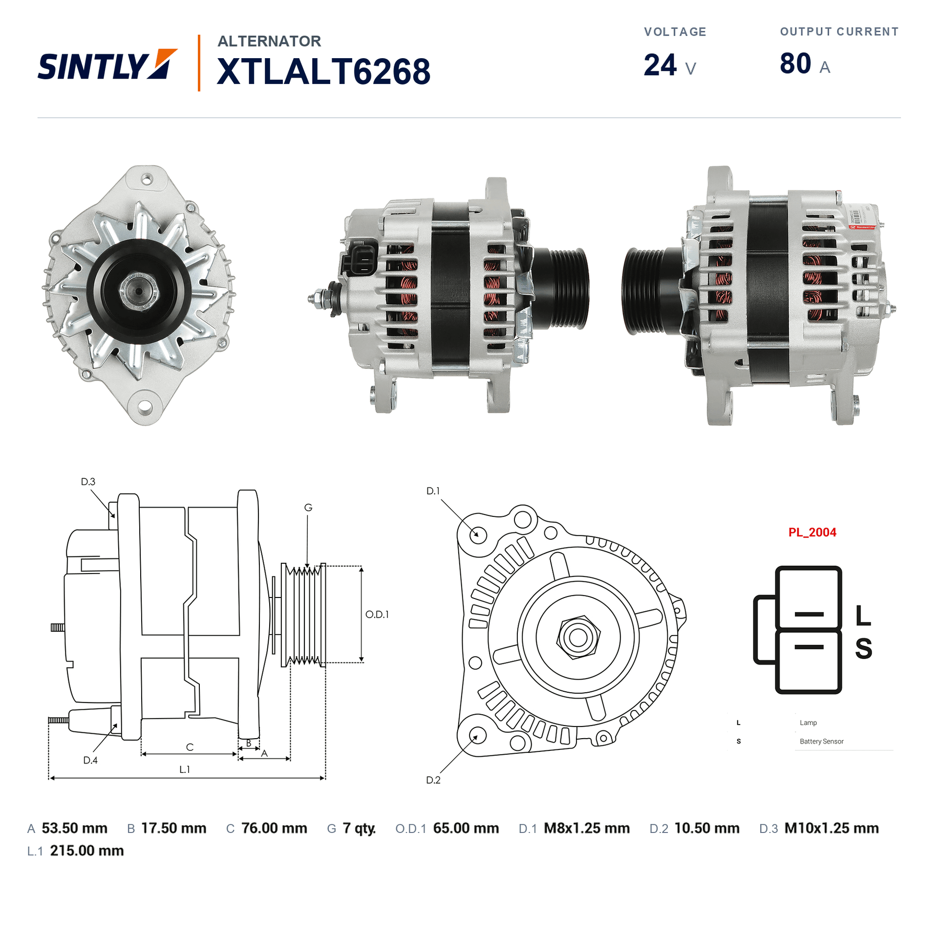 Alternator XTLALT6268