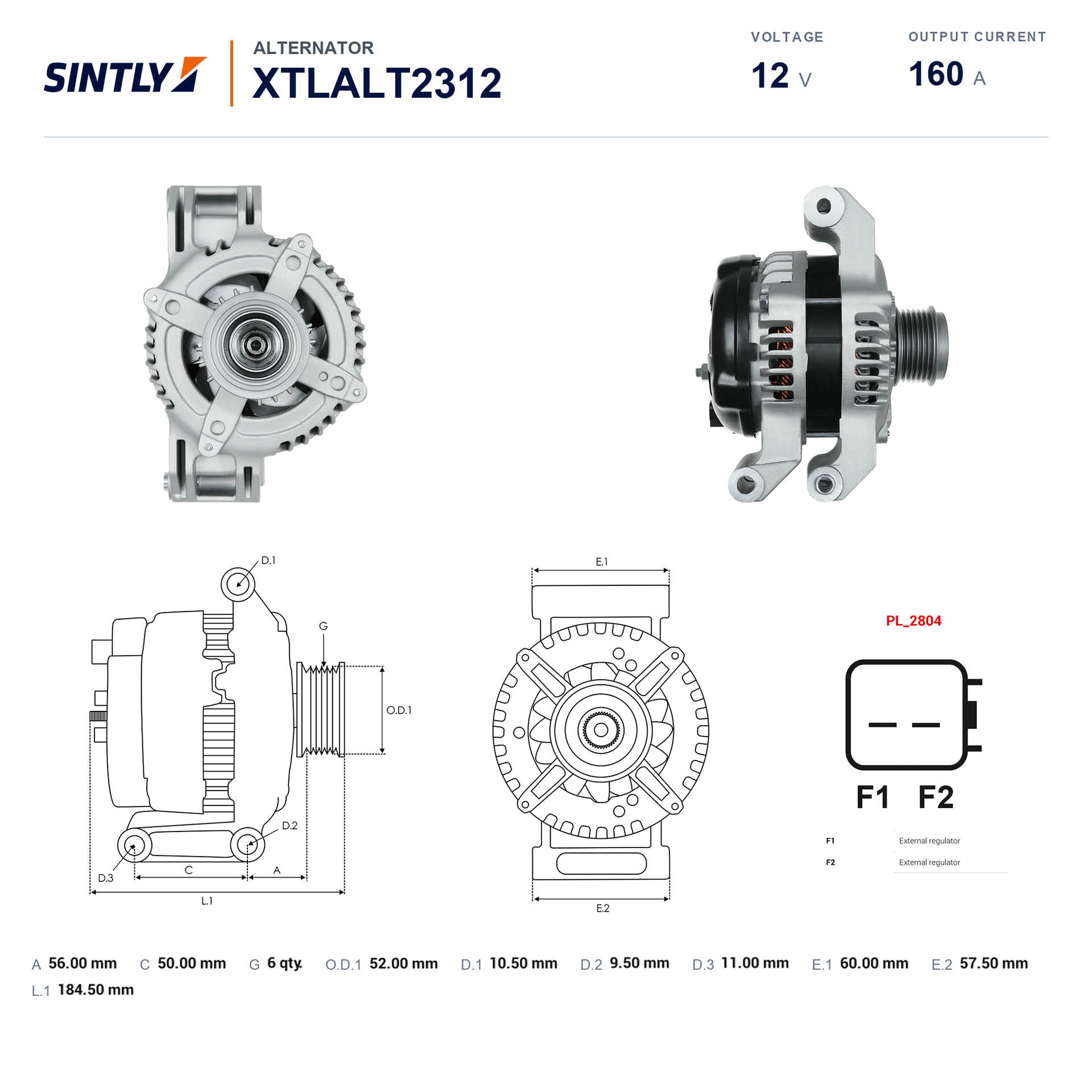 Alternator XTLALT2312