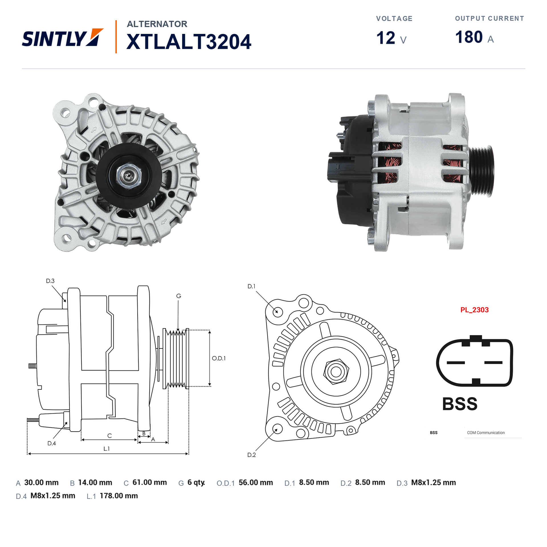 Alternator XTLALT3204