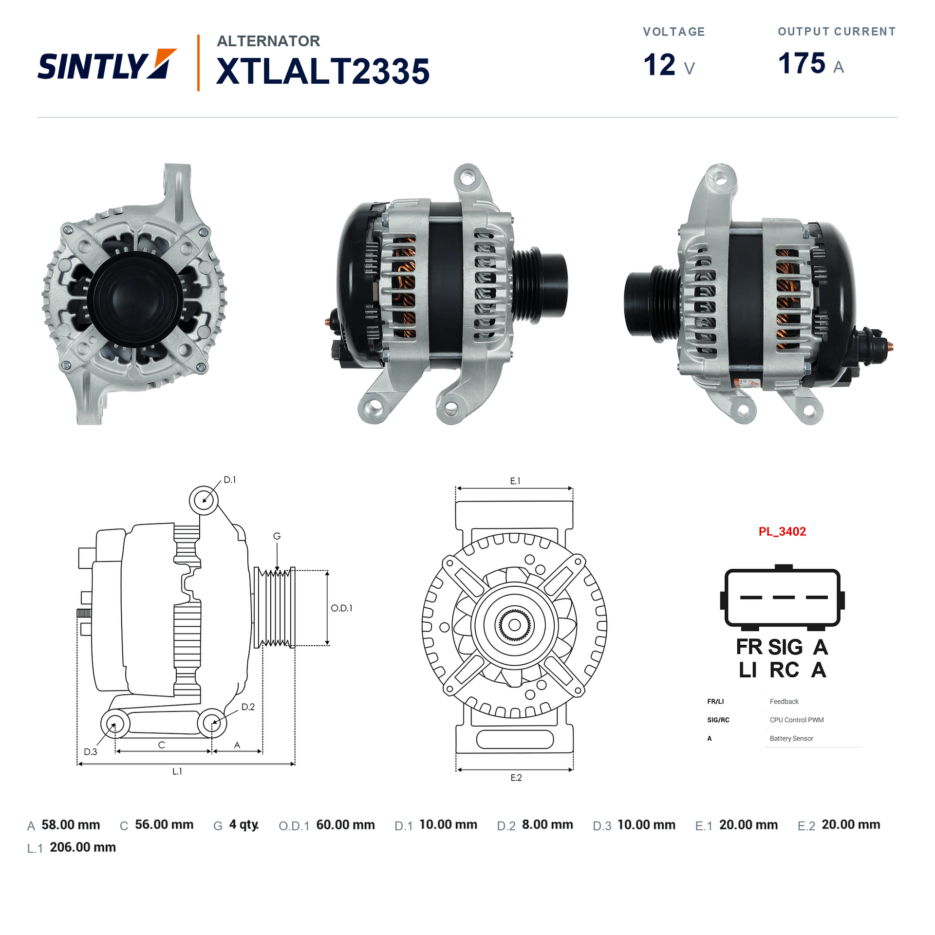 Alternator XTLALT2335