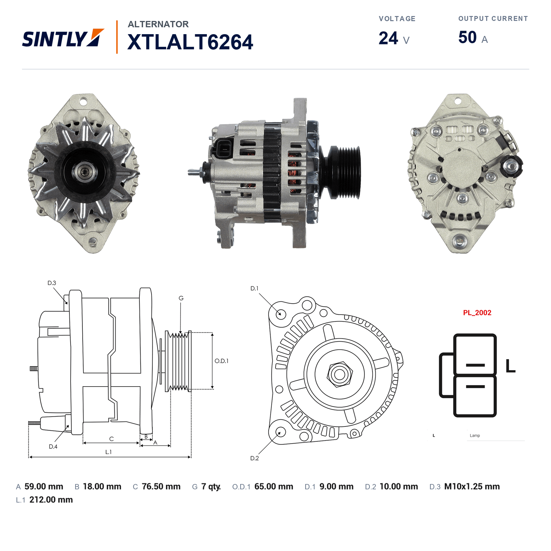 发电机 XTLALT6264