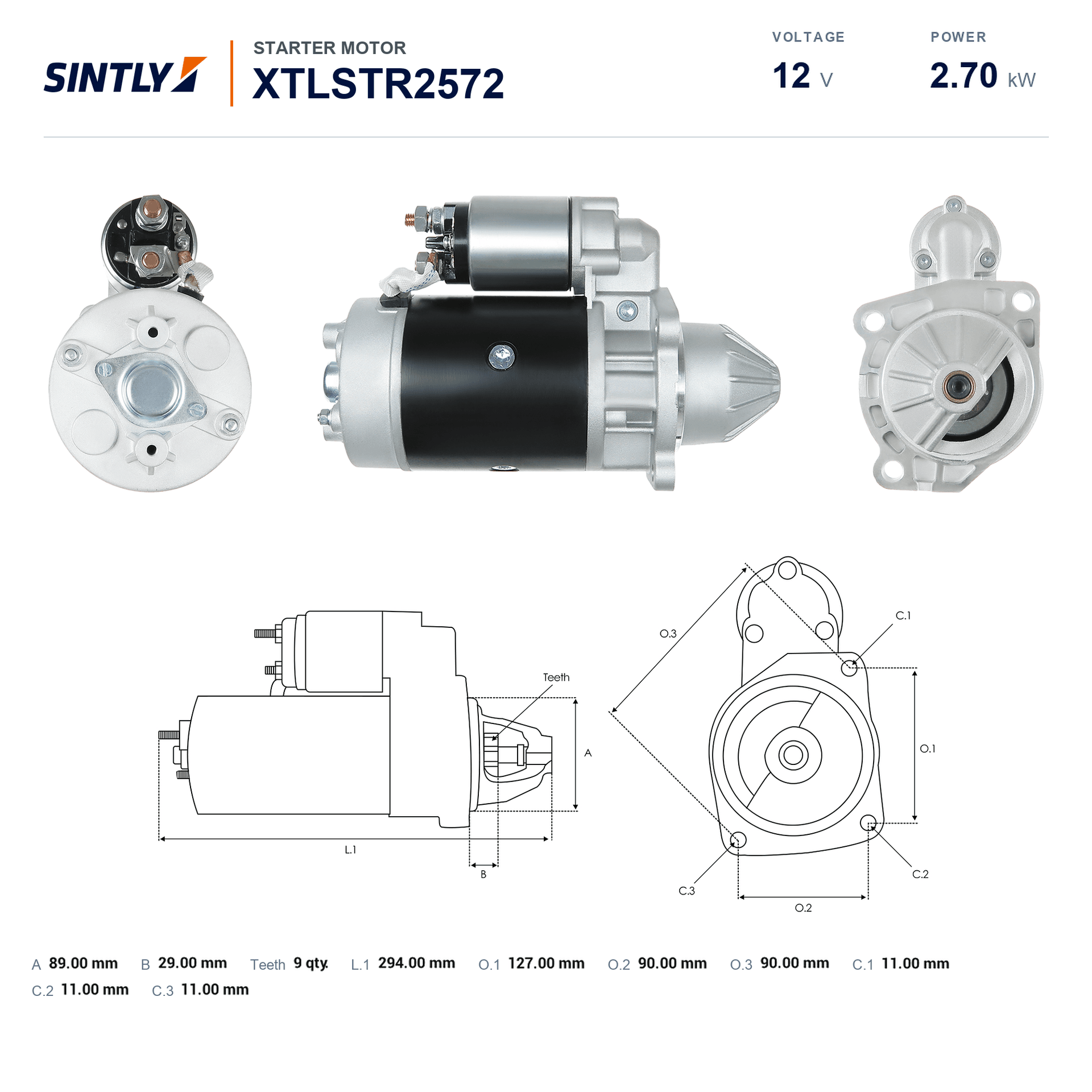 Motor de arranque XTLSTR2572