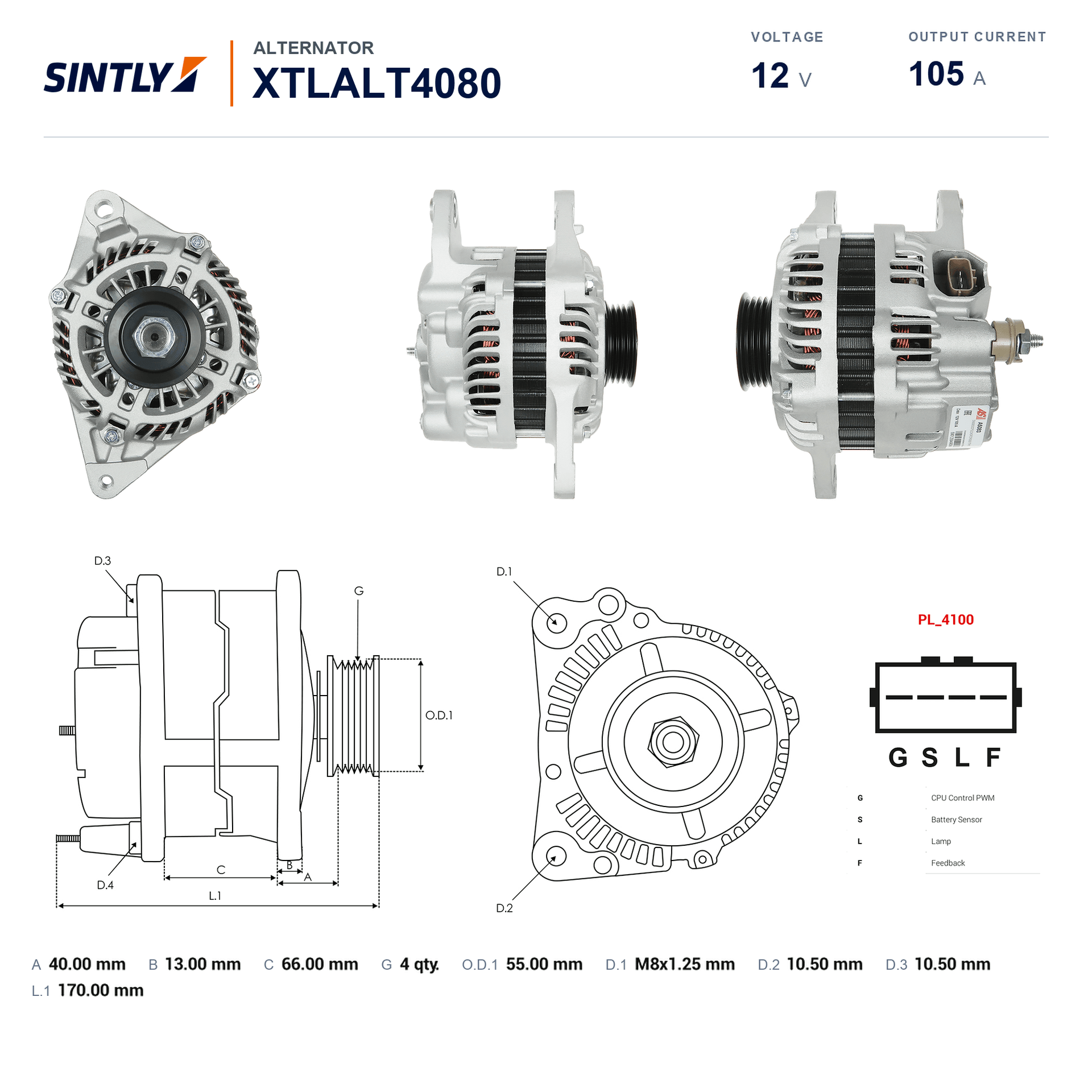 Alternator XTLALT4080