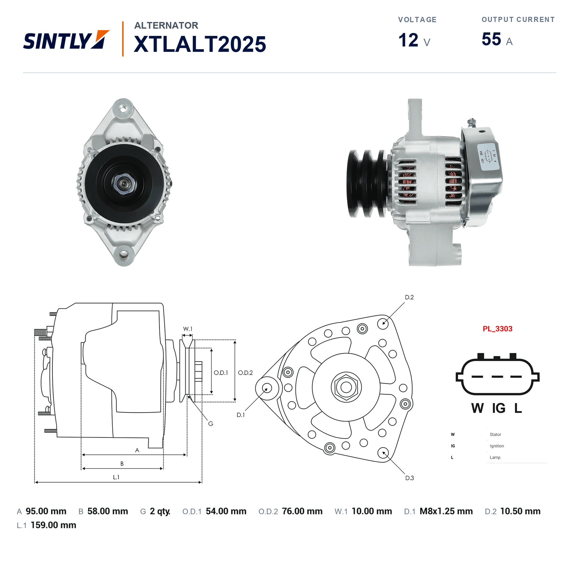 Alternator XTLALT2025