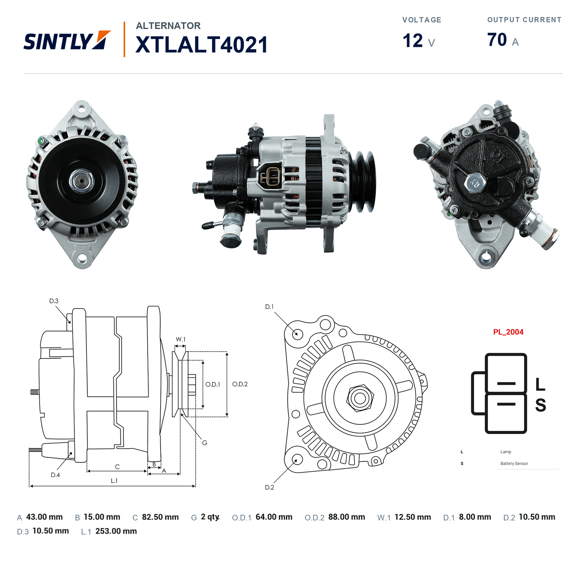 Alternator XTLALT4021