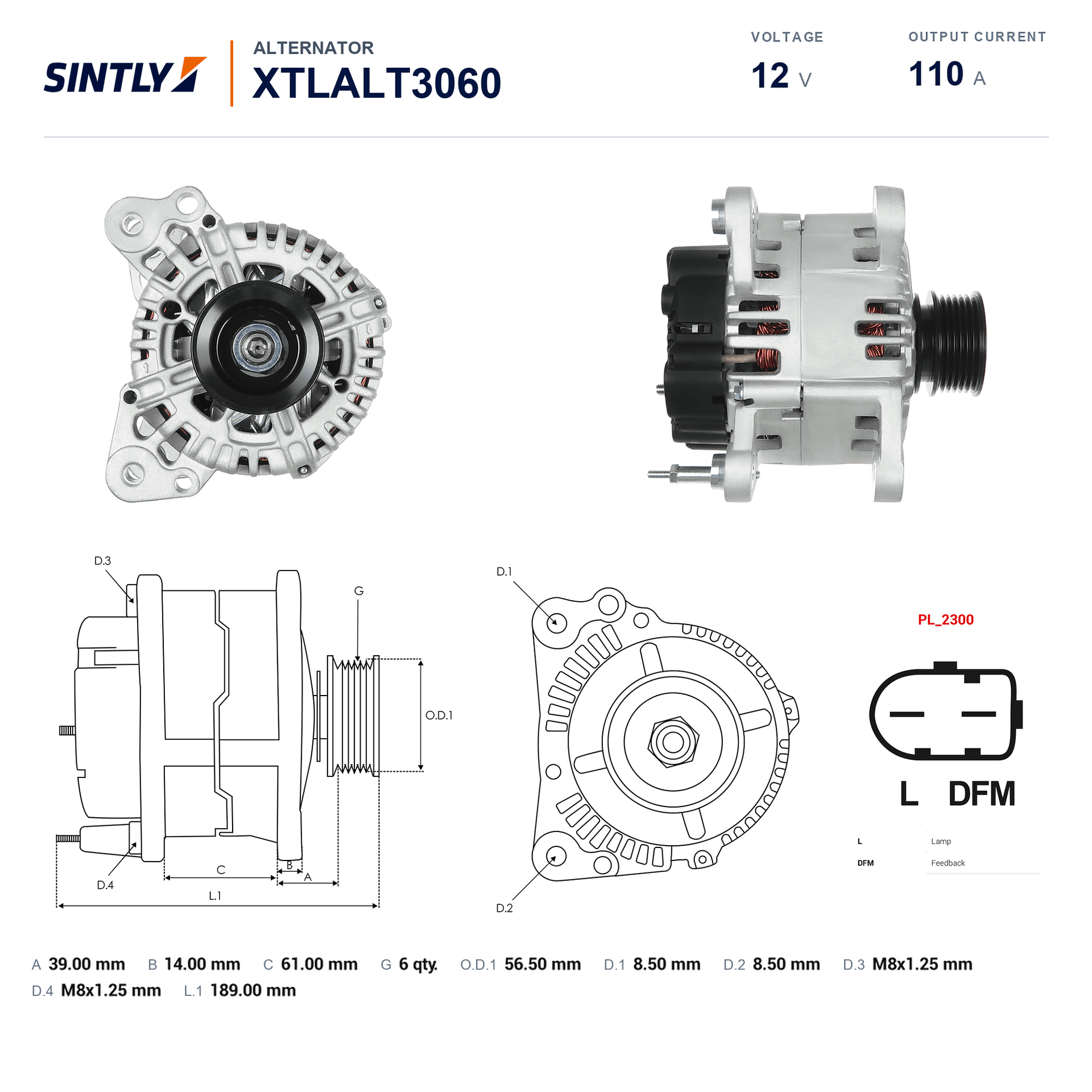 Alternator XTLALT3060
