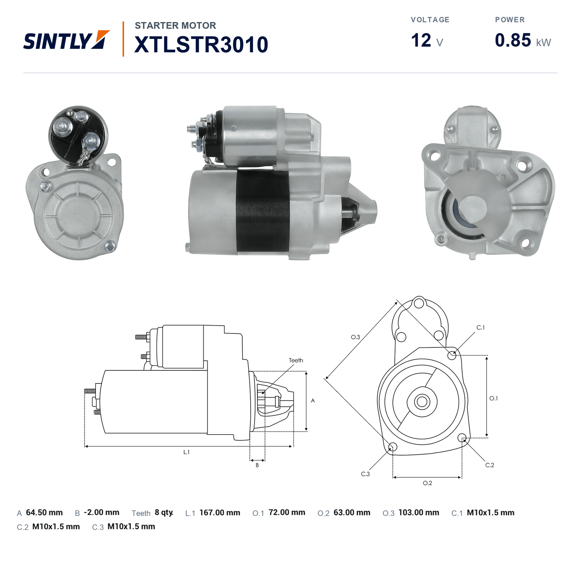 Motor de arranque XTLSTR3010