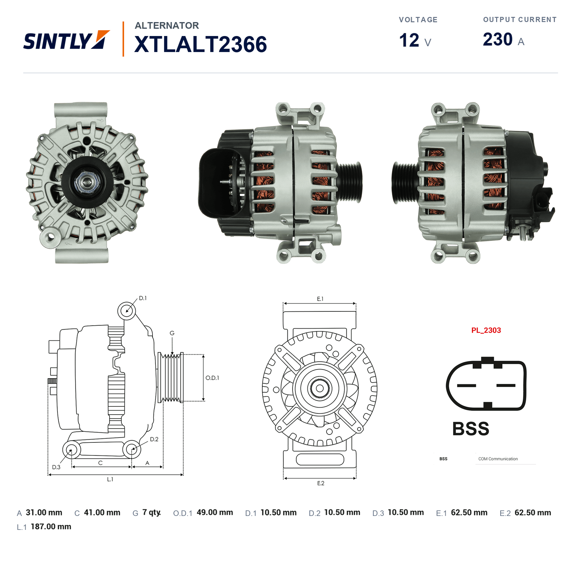 Alternator XTLALT2366