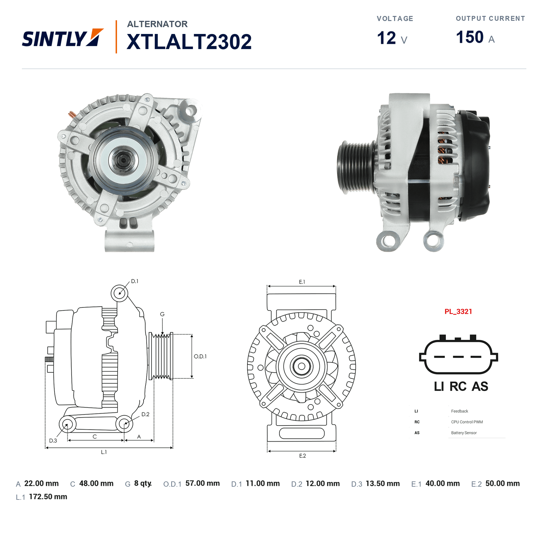 Alternator XTLALT2302