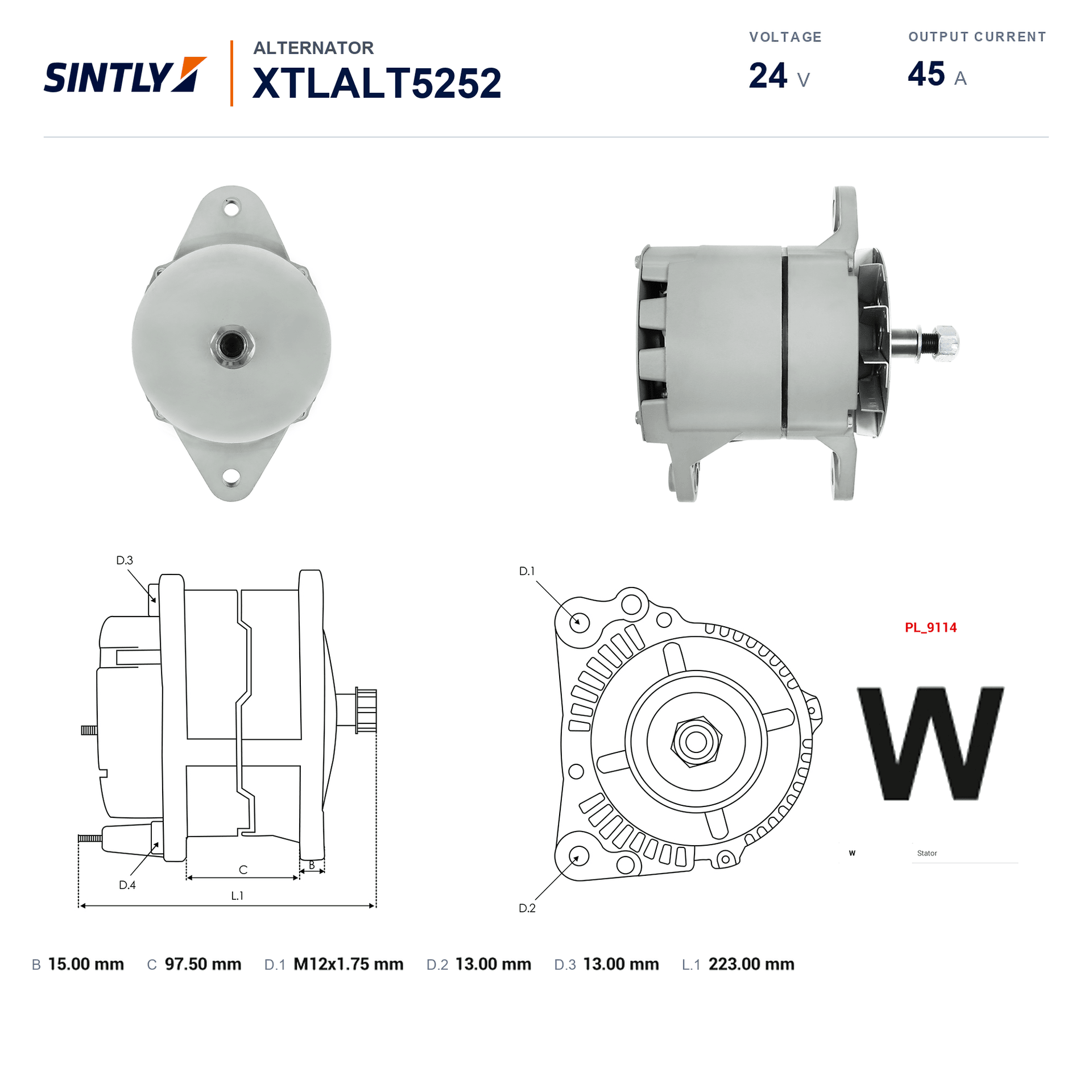 Alternator XTLALT5252