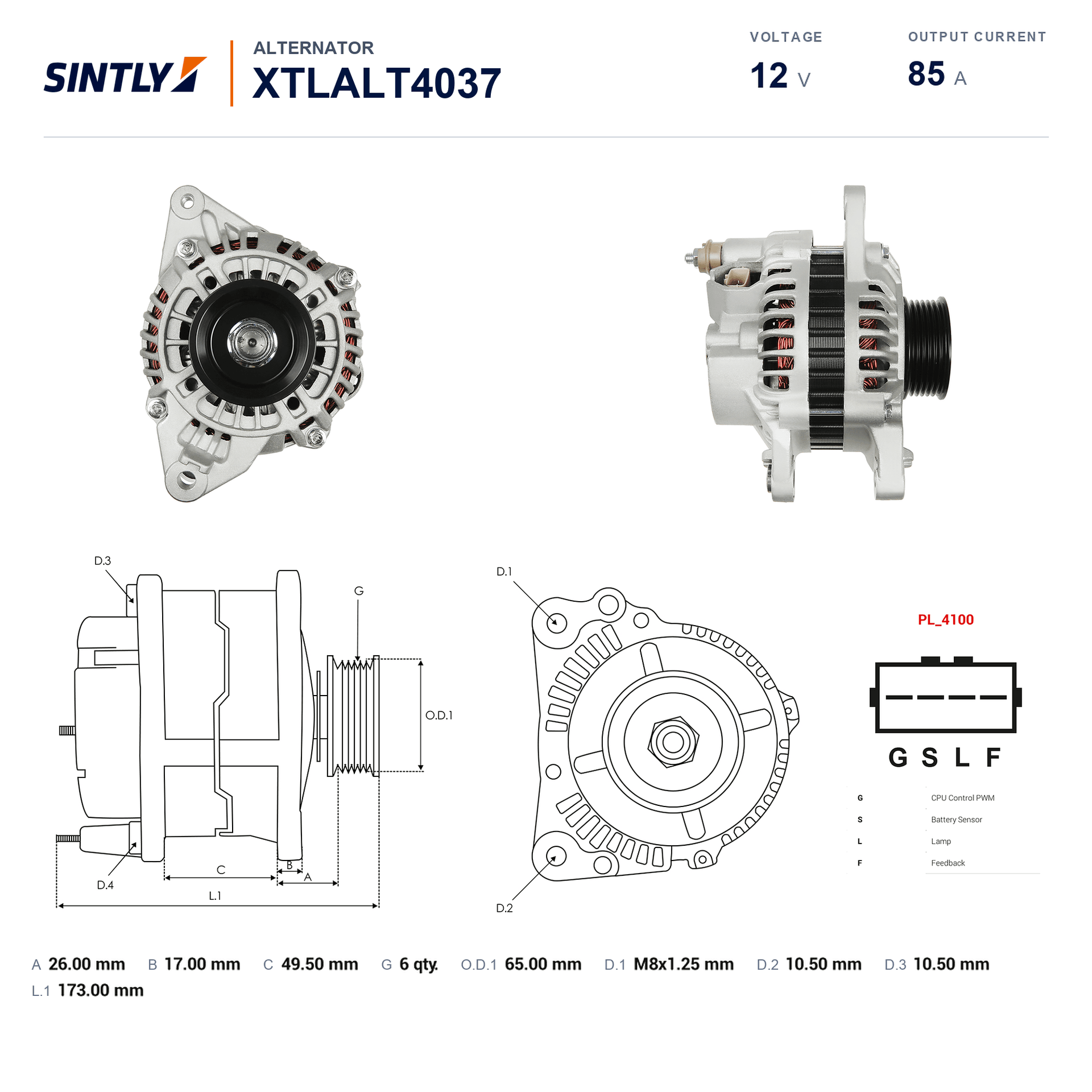 Alternator XTLALT4037