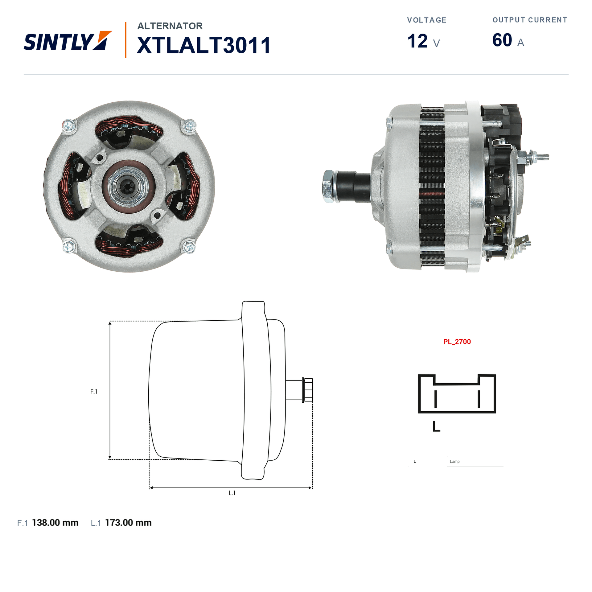 Alternator XTLALT3011