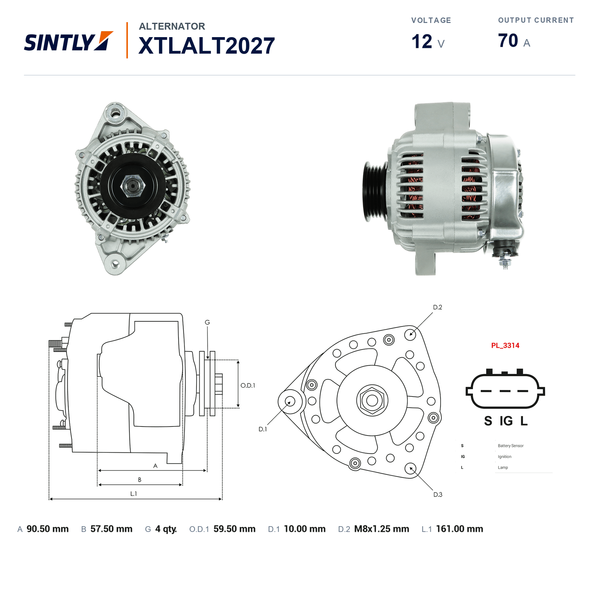 Alternator XTLALT2027