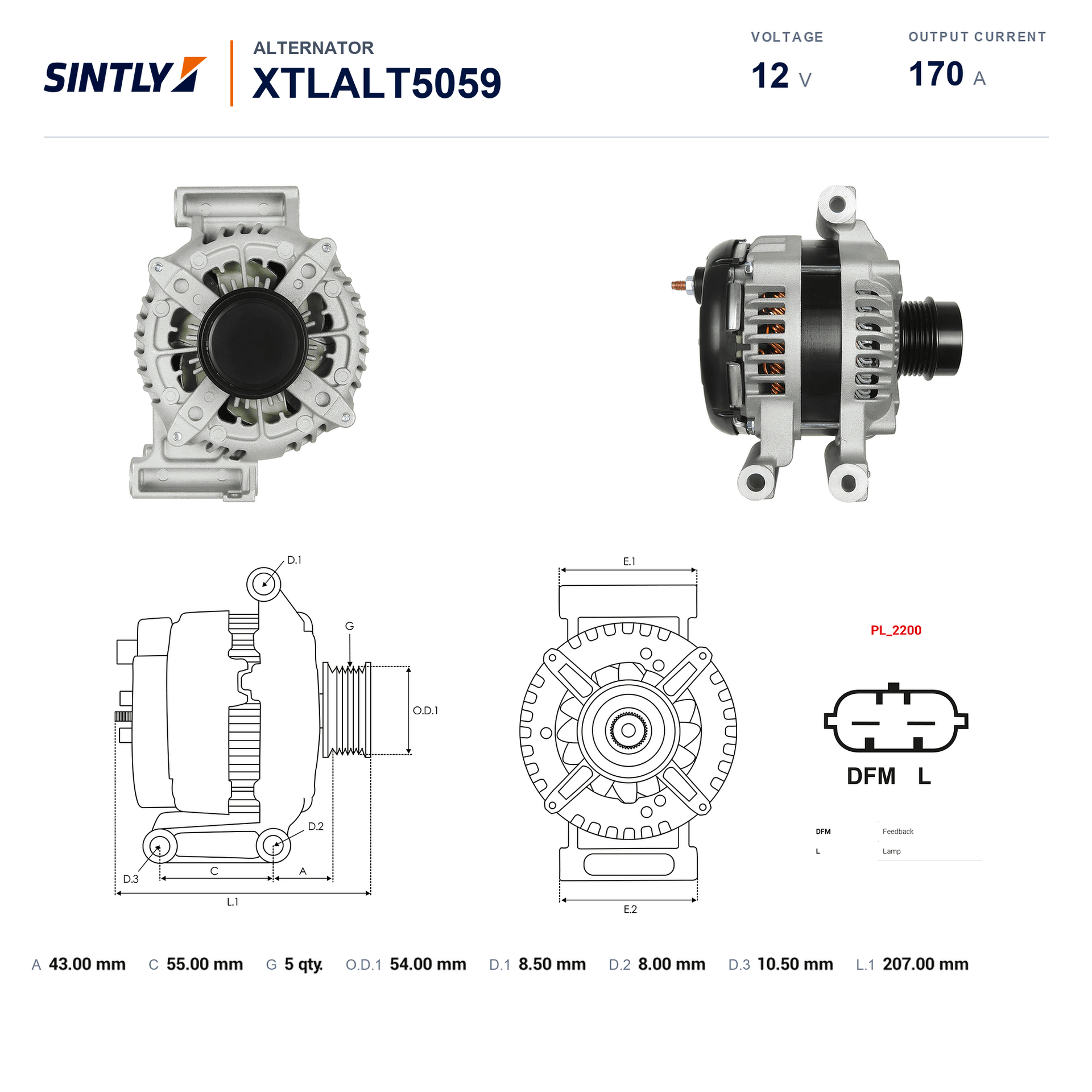 Alternator XTLALT5059
