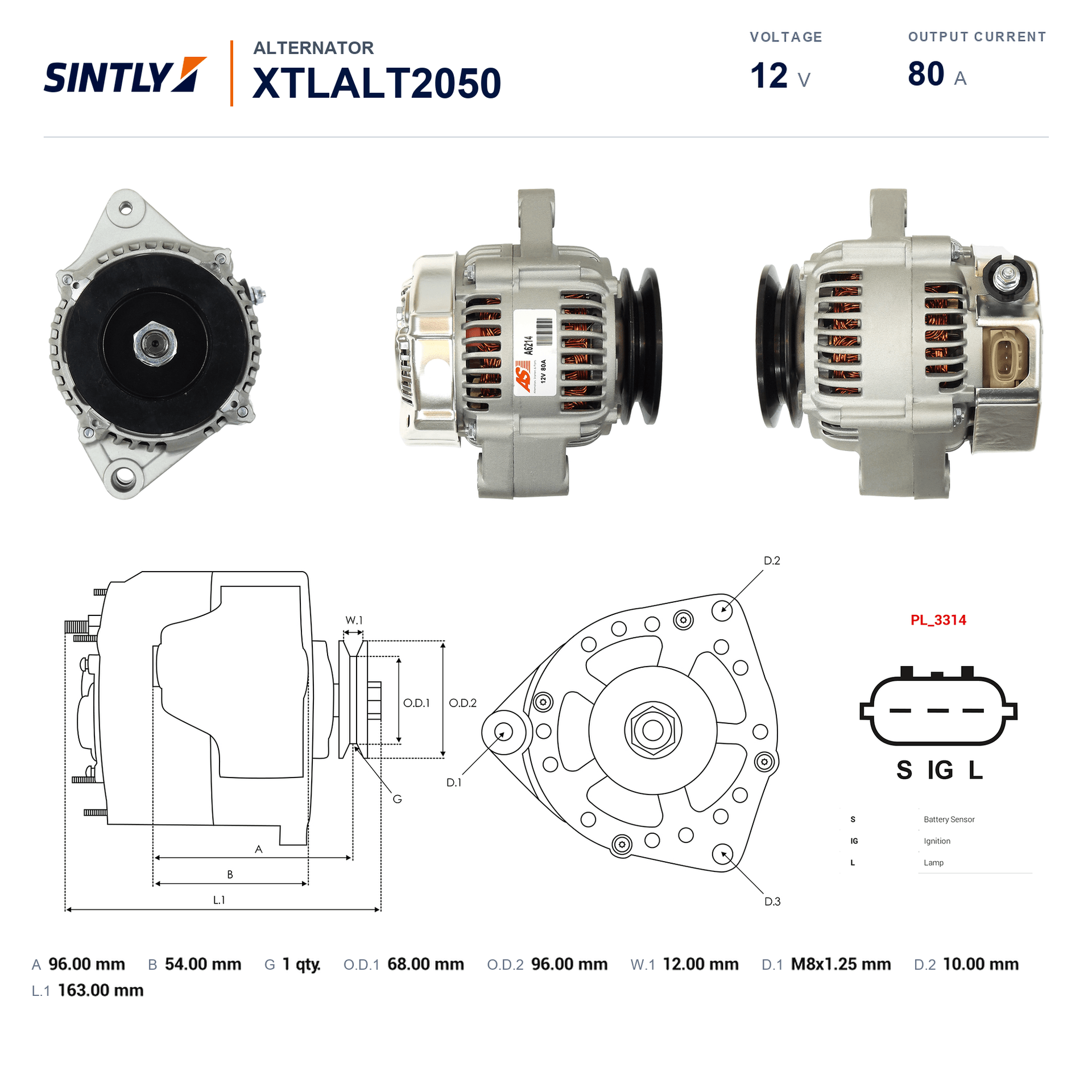 Alternator XTLALT2050