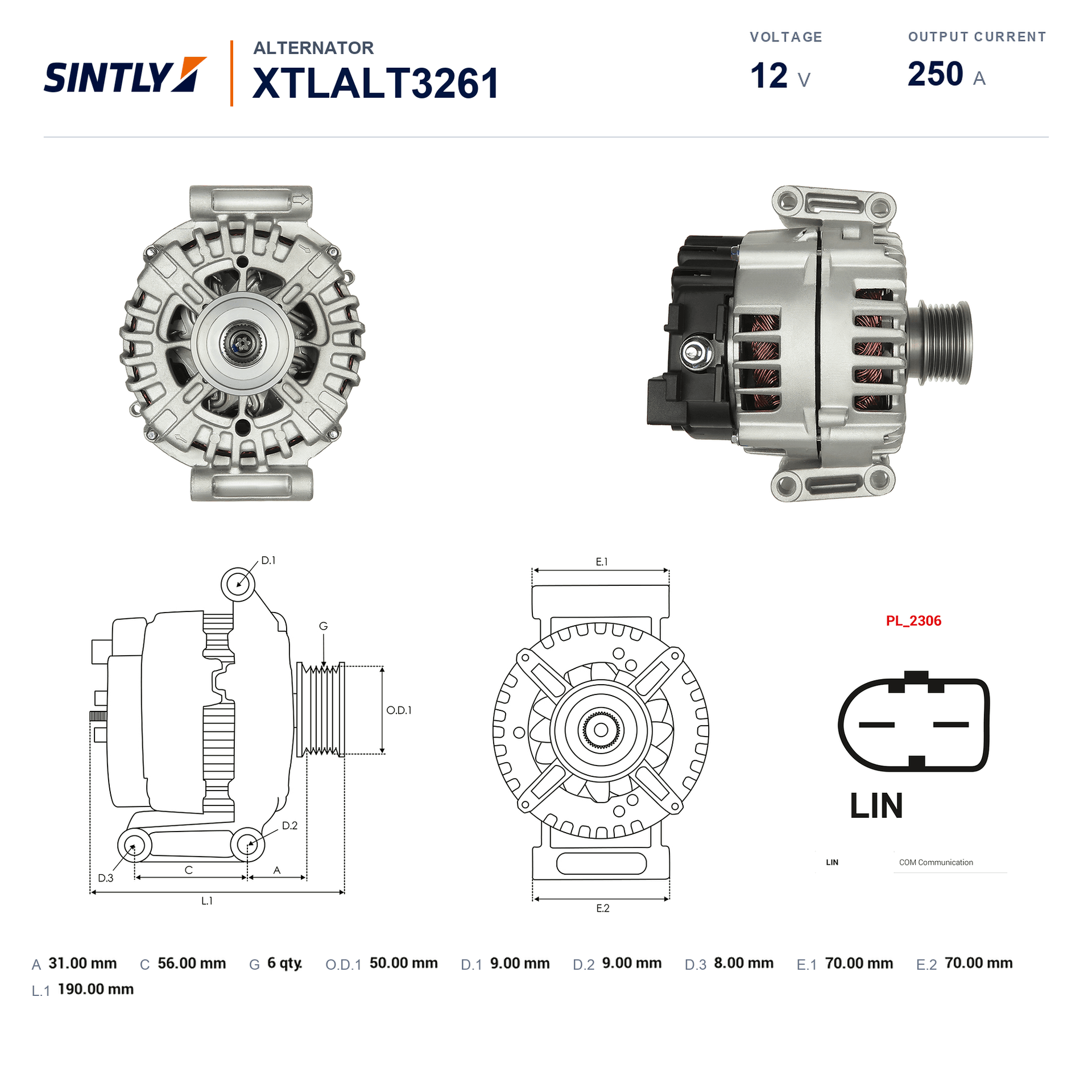 Alternator XTLALT3261