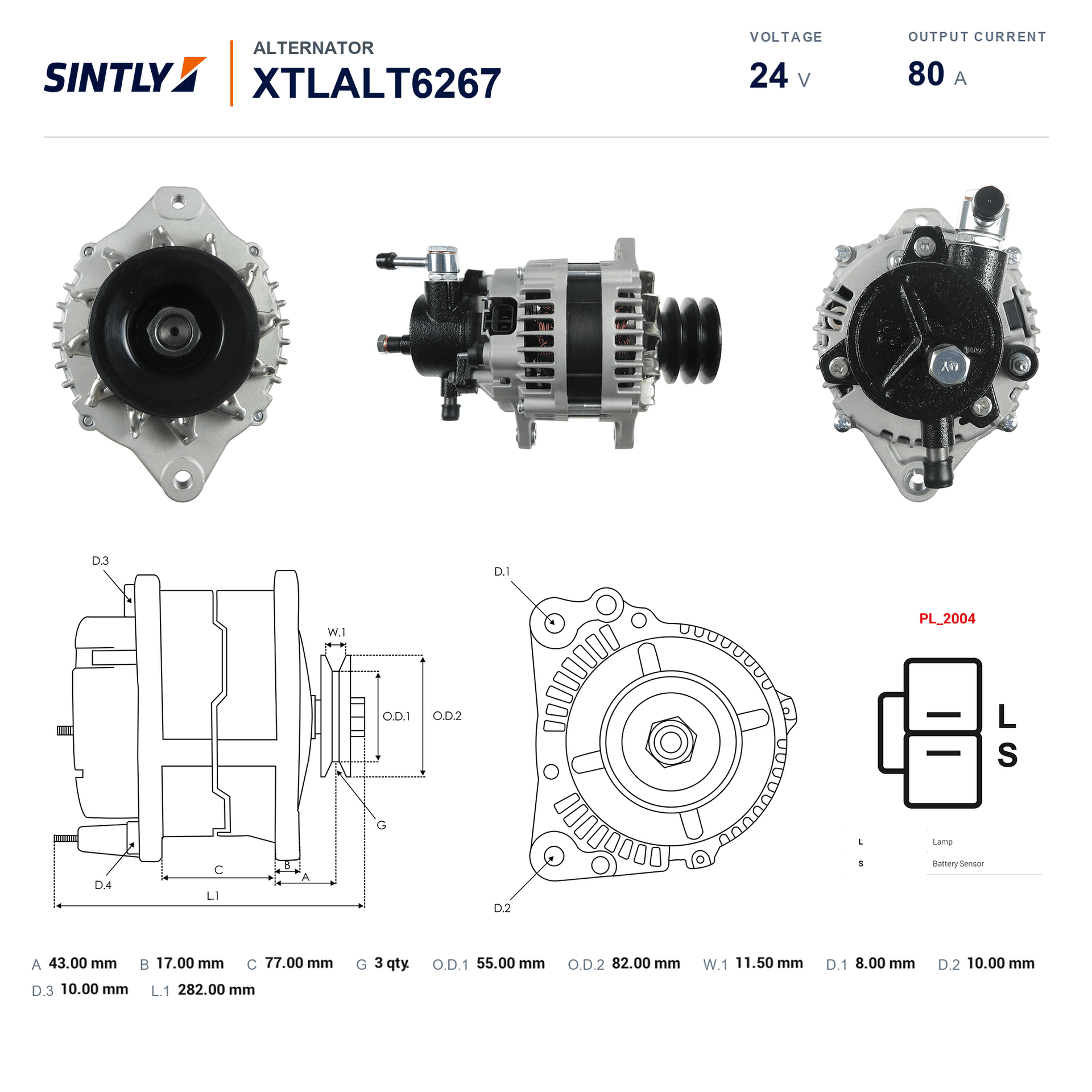 Alternator XTLALT6267