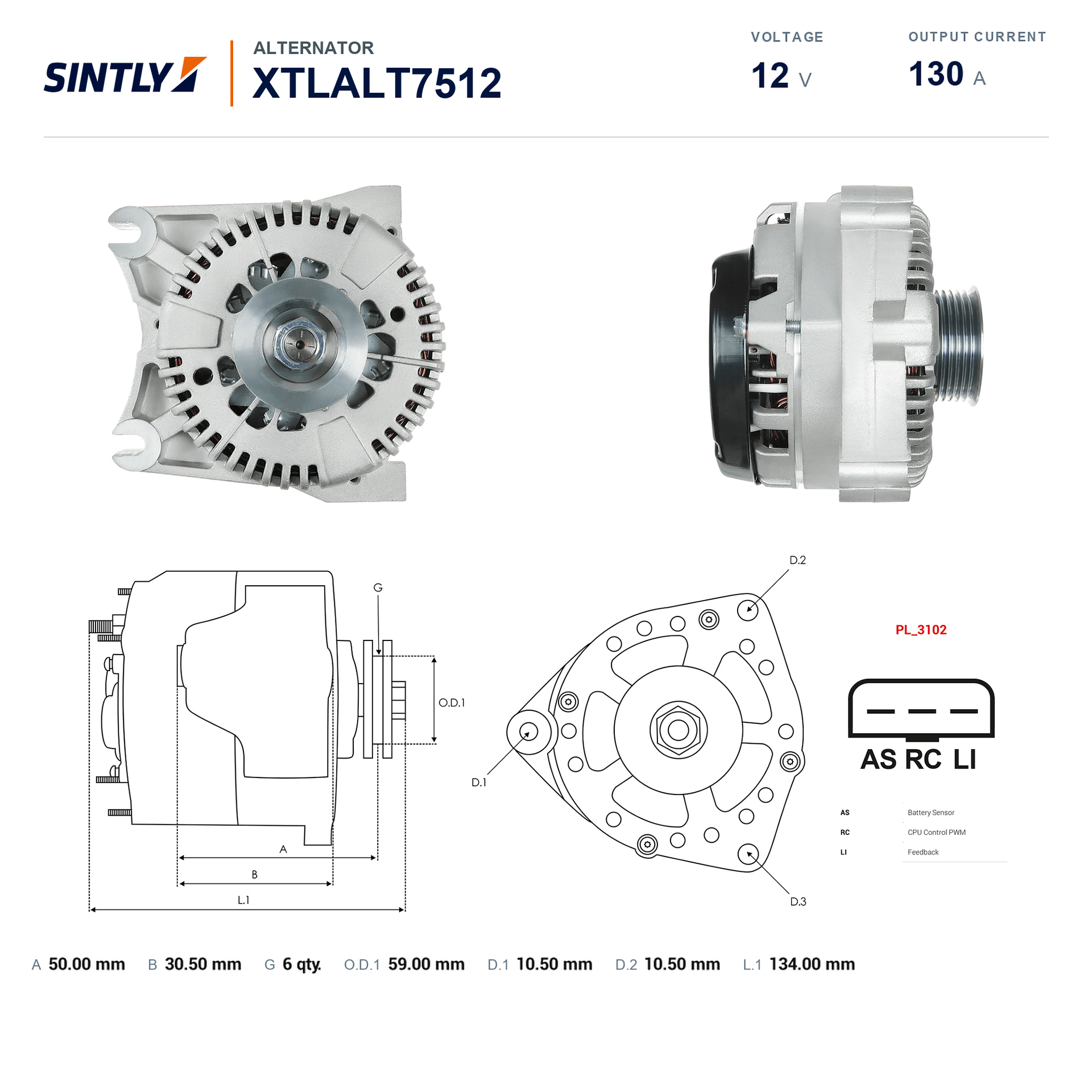 Alternator XTLALT7512