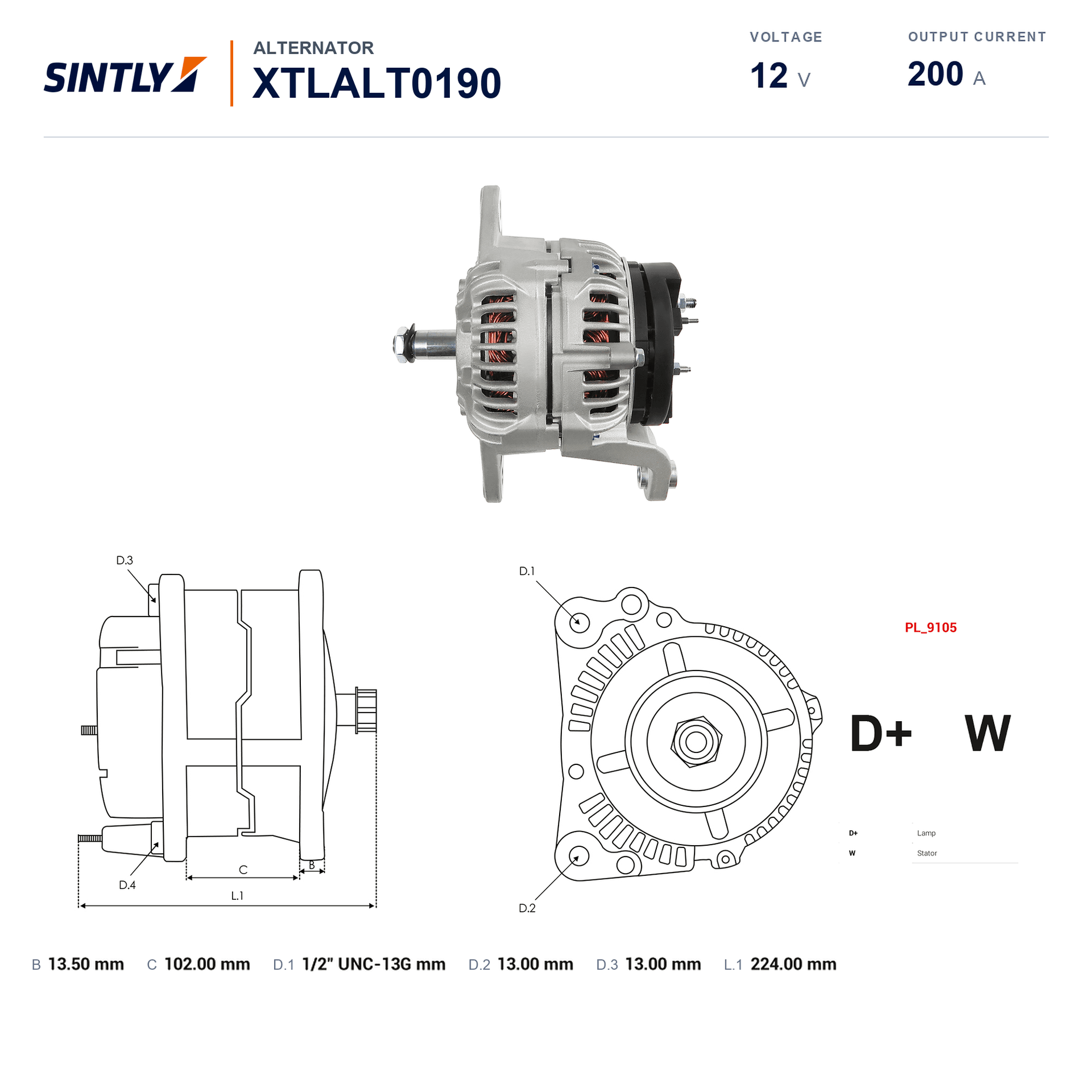 Alternator XTLALT0190