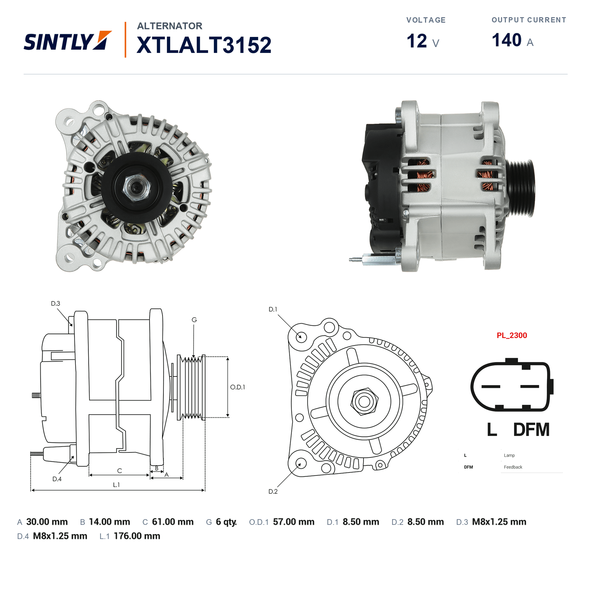 Alternator XTLALT3152