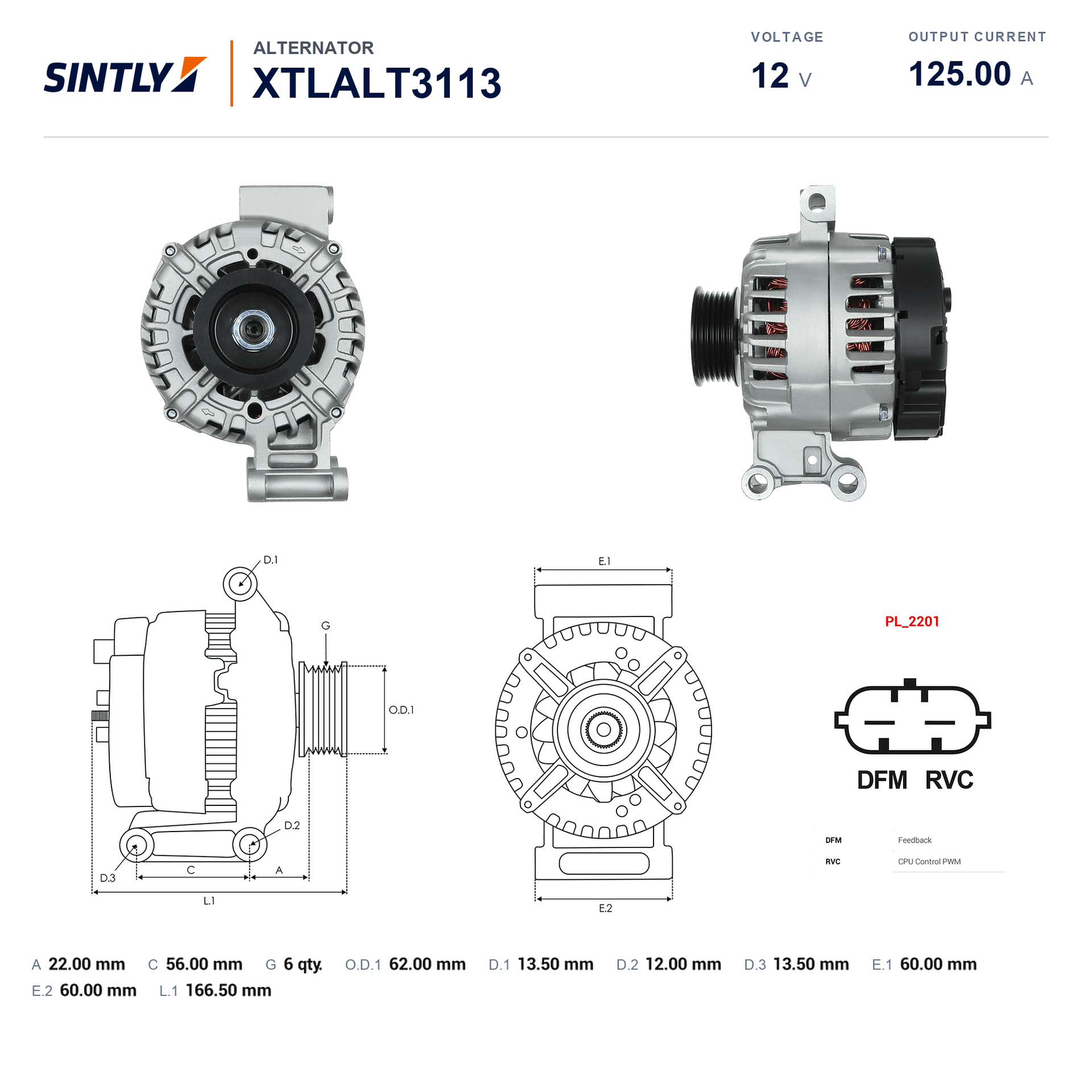 Alternator XTLALT3113