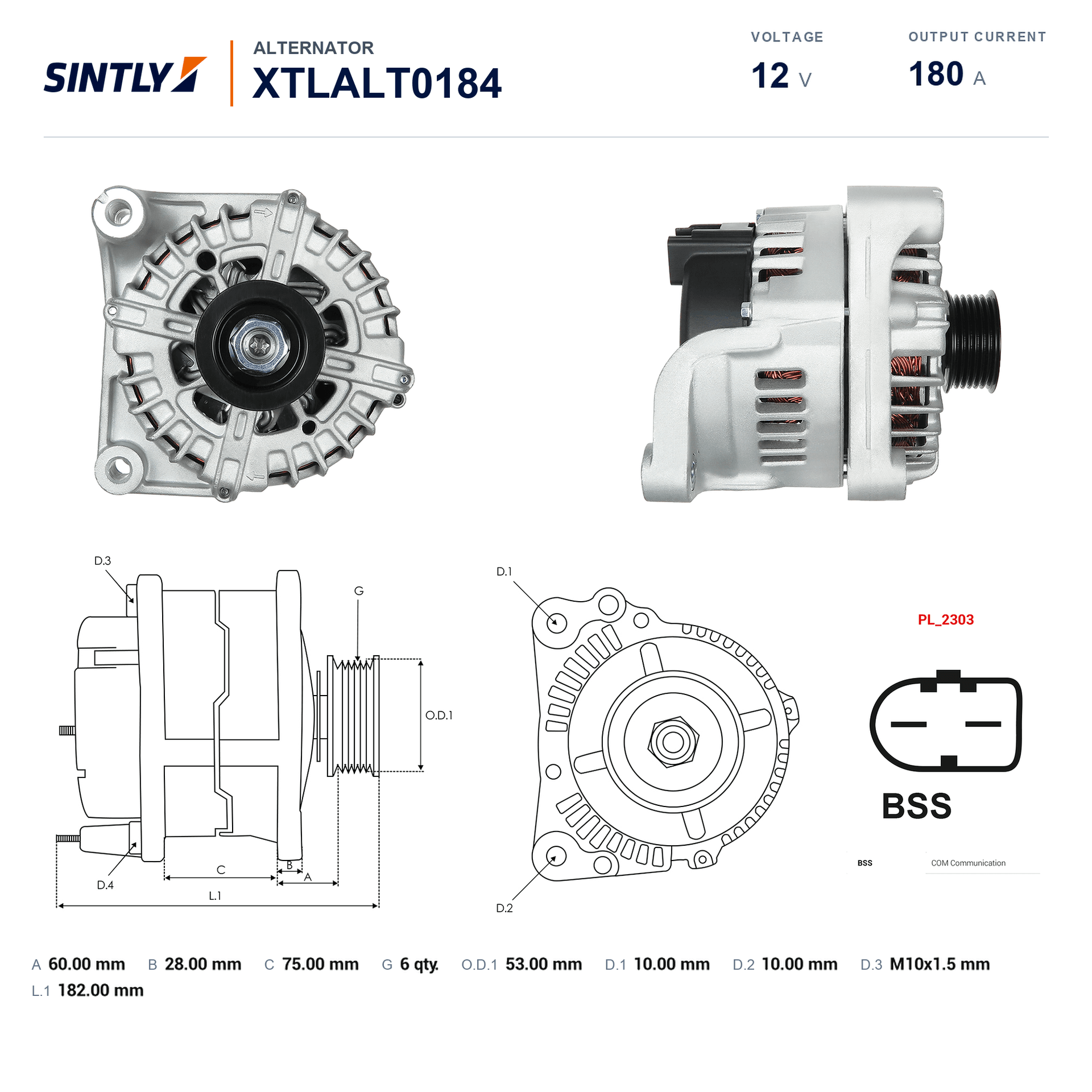 Alternator XTLALT0184