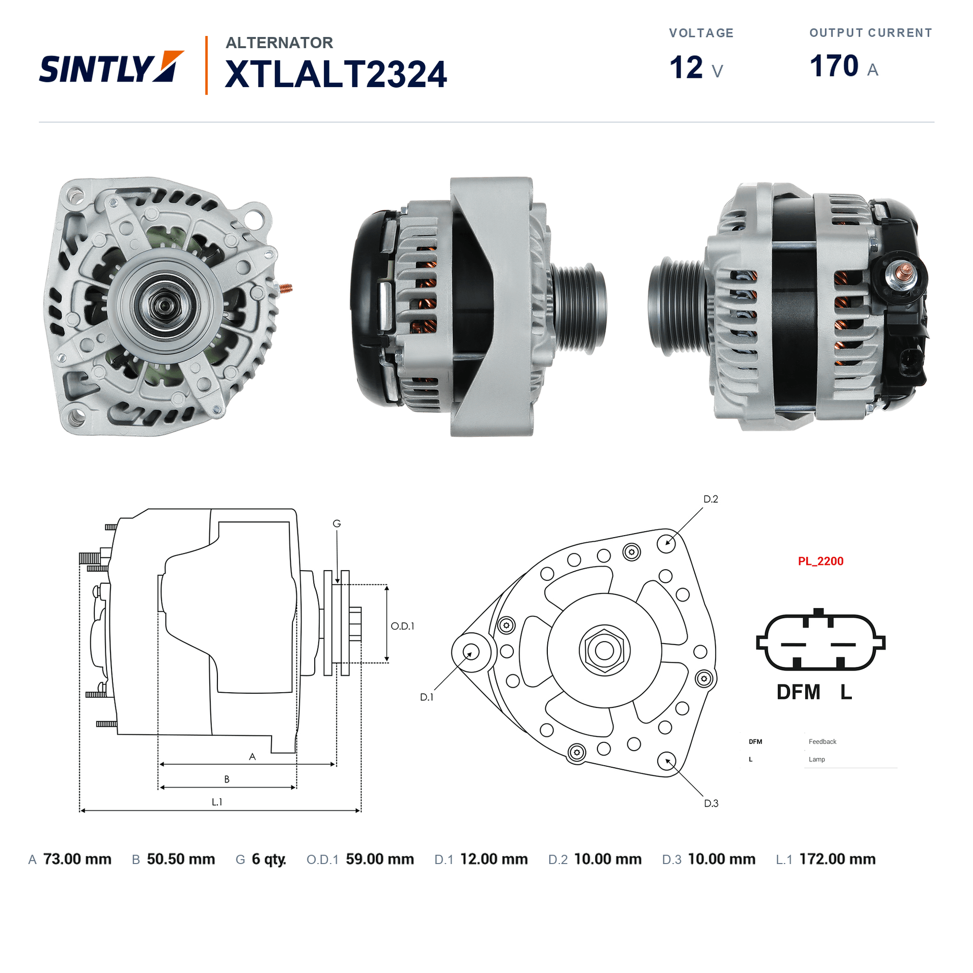 Alternator XTLALT2324