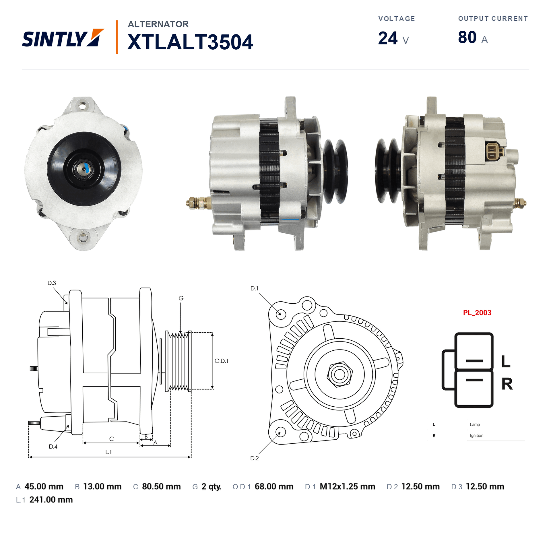 Alternador XTLALT3504