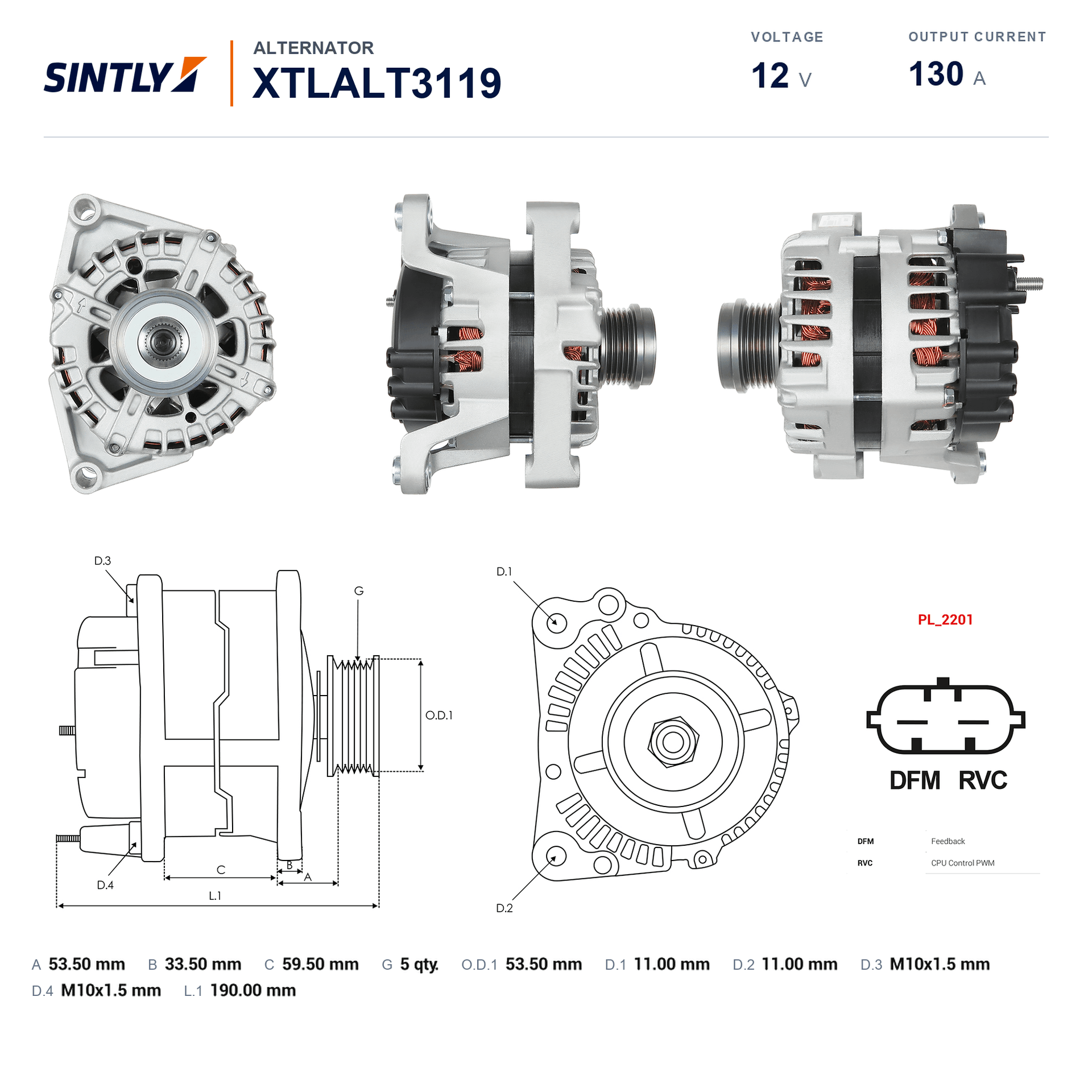Alternator XTLALT3119