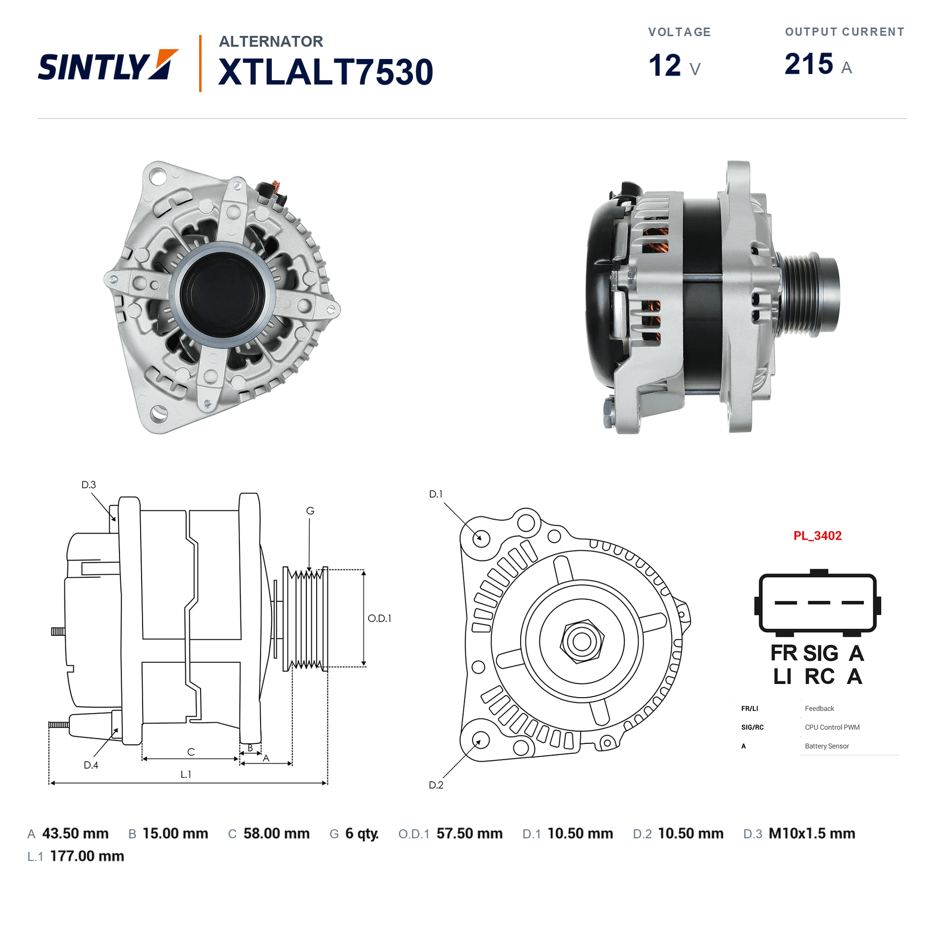 Alternator XTLALT7530