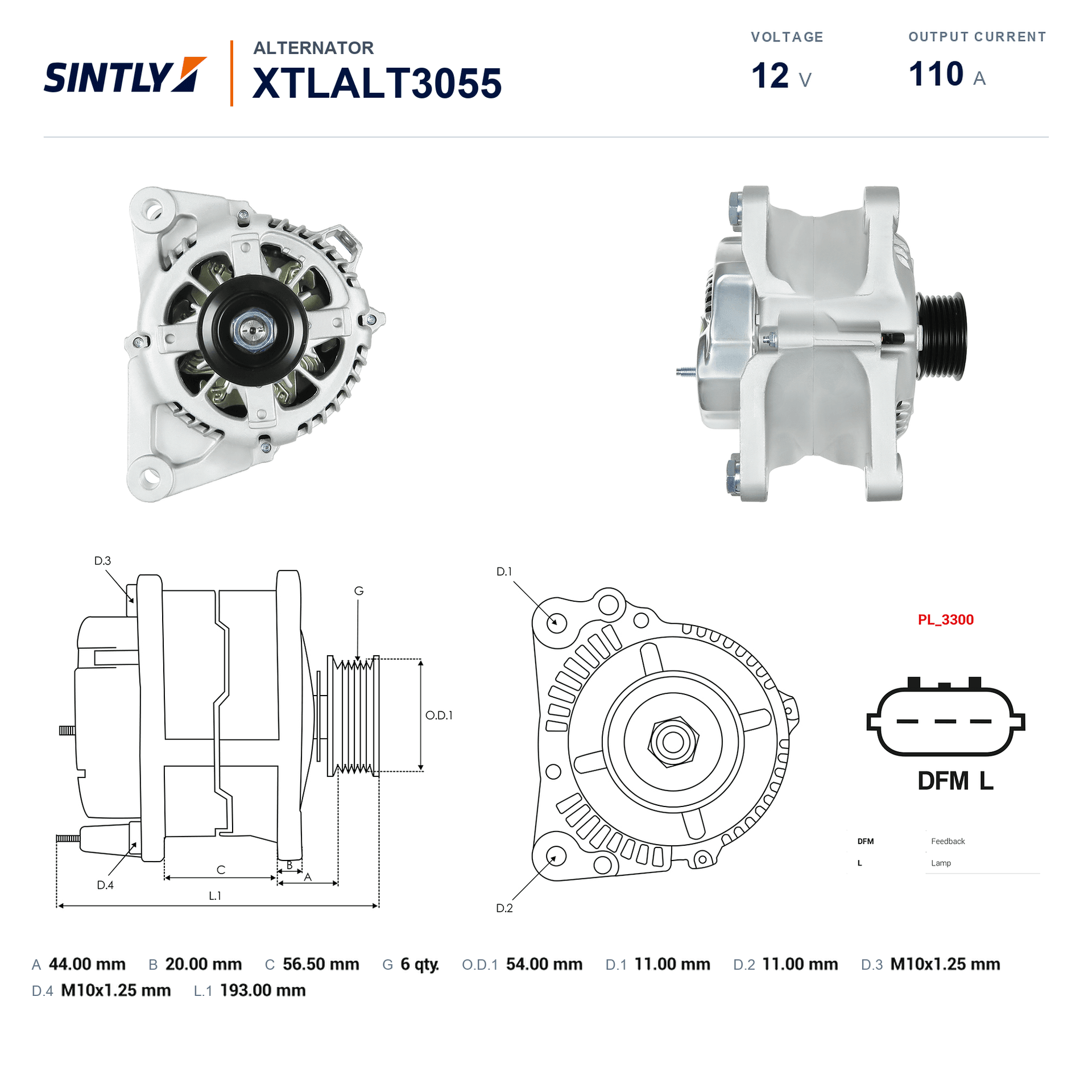Alternator XTLALT3055