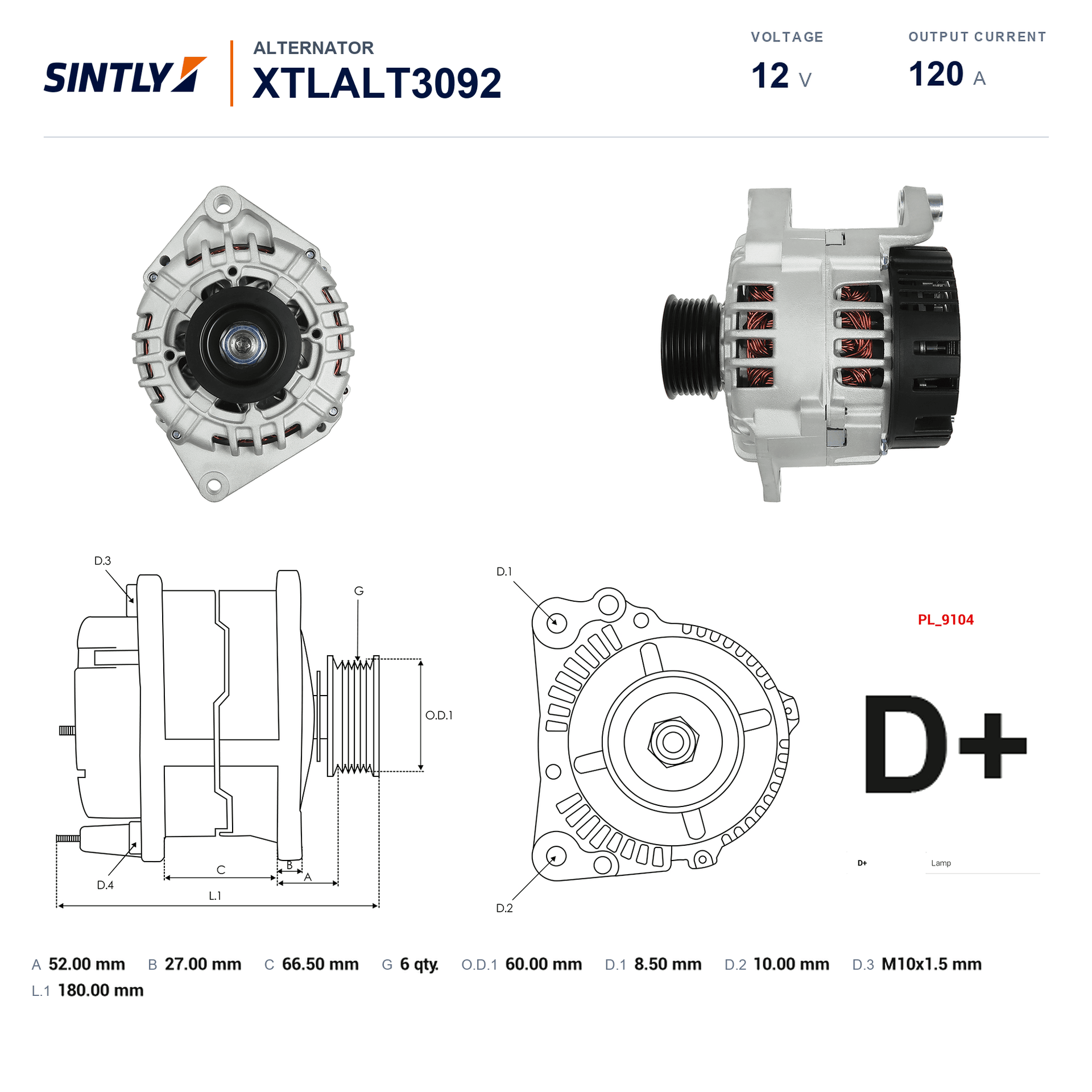 Alternator XTLALT3092