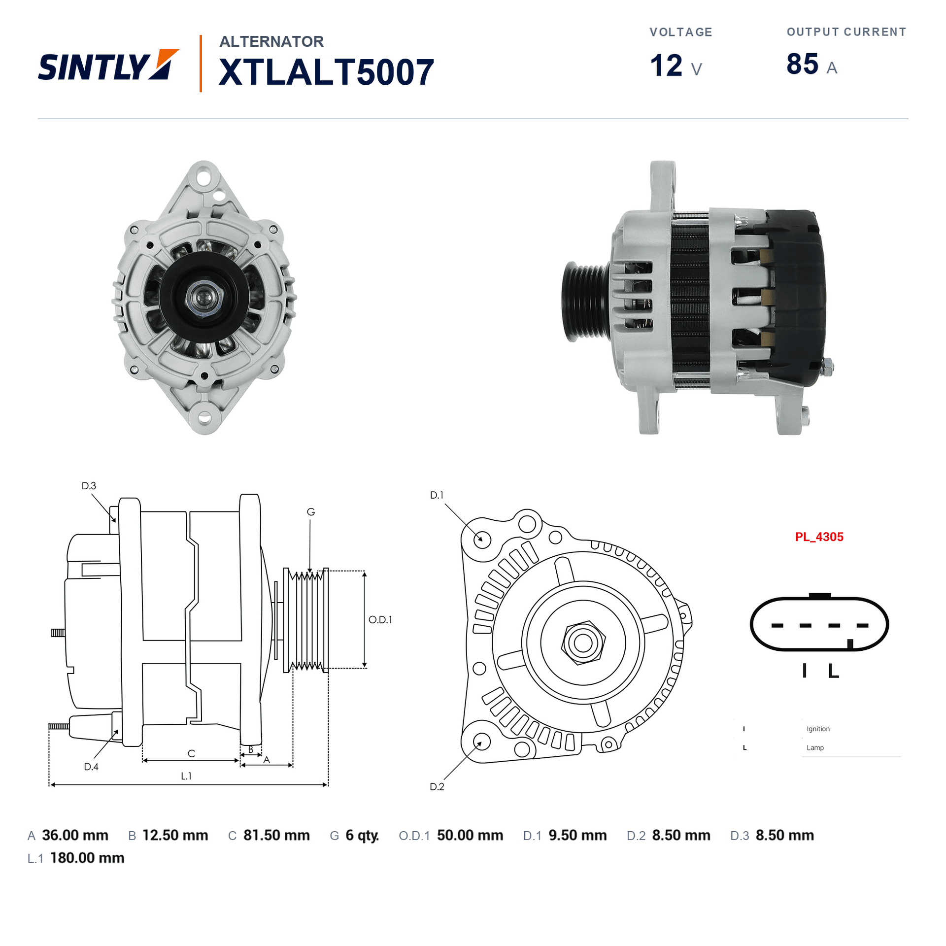 Alternator XTLALT5007